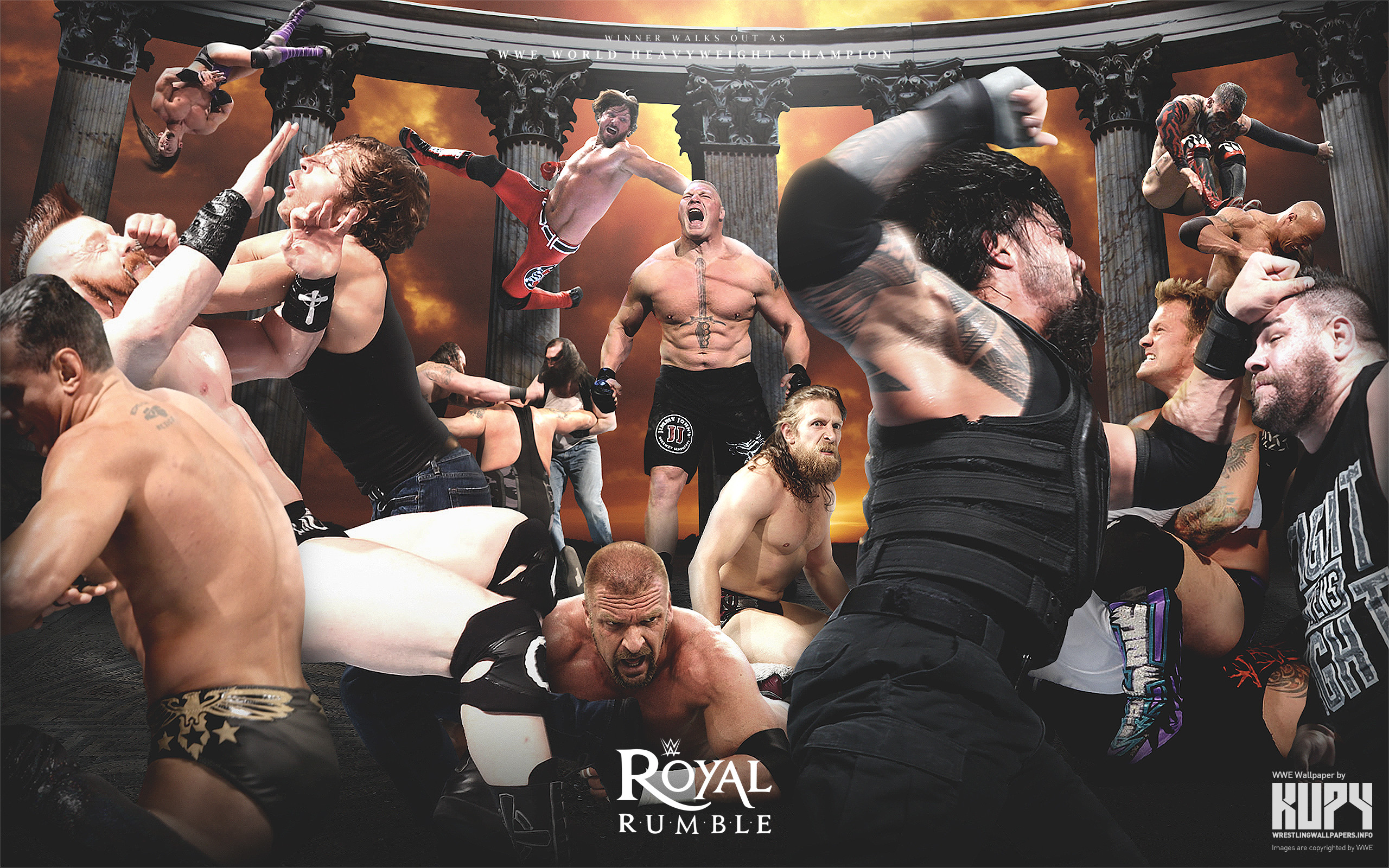 2560x1600 NEW WWE Royal Rumble 2016 wallpaper!