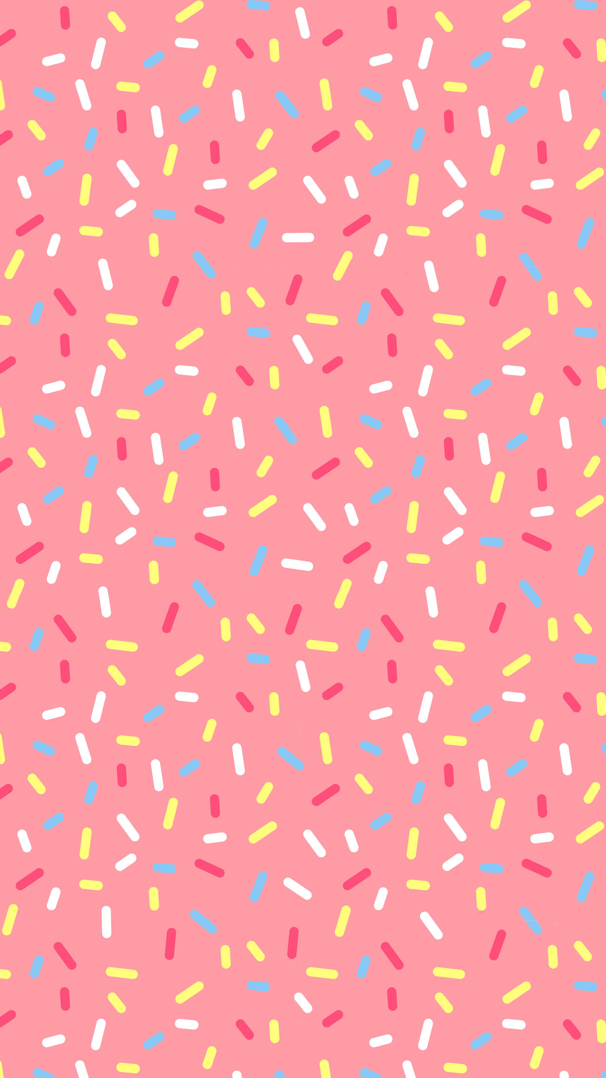 1242x2208 Pink Donut Sprinkles - what a joyful & bright