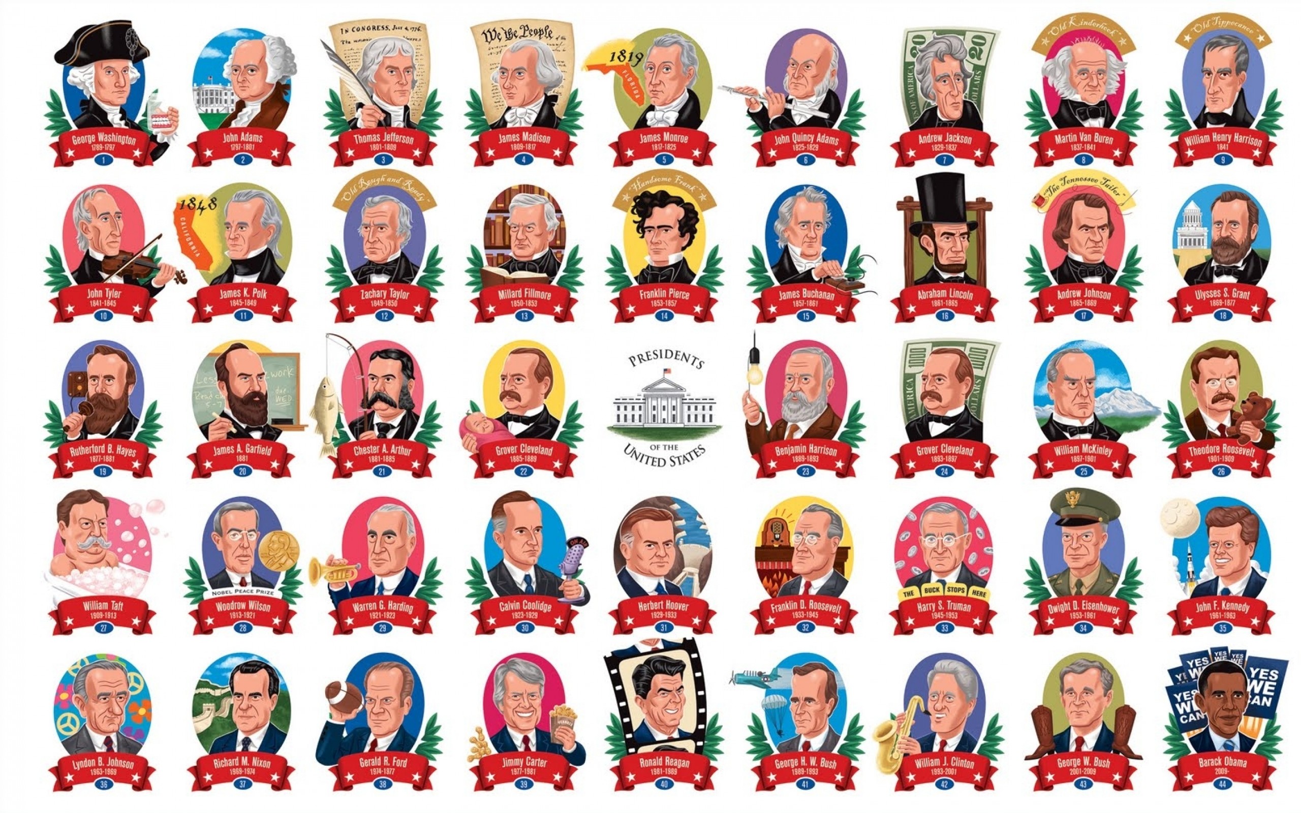 2560x1600 presidents of the united states 1600x980 wallpaper Art HD Wallpaper