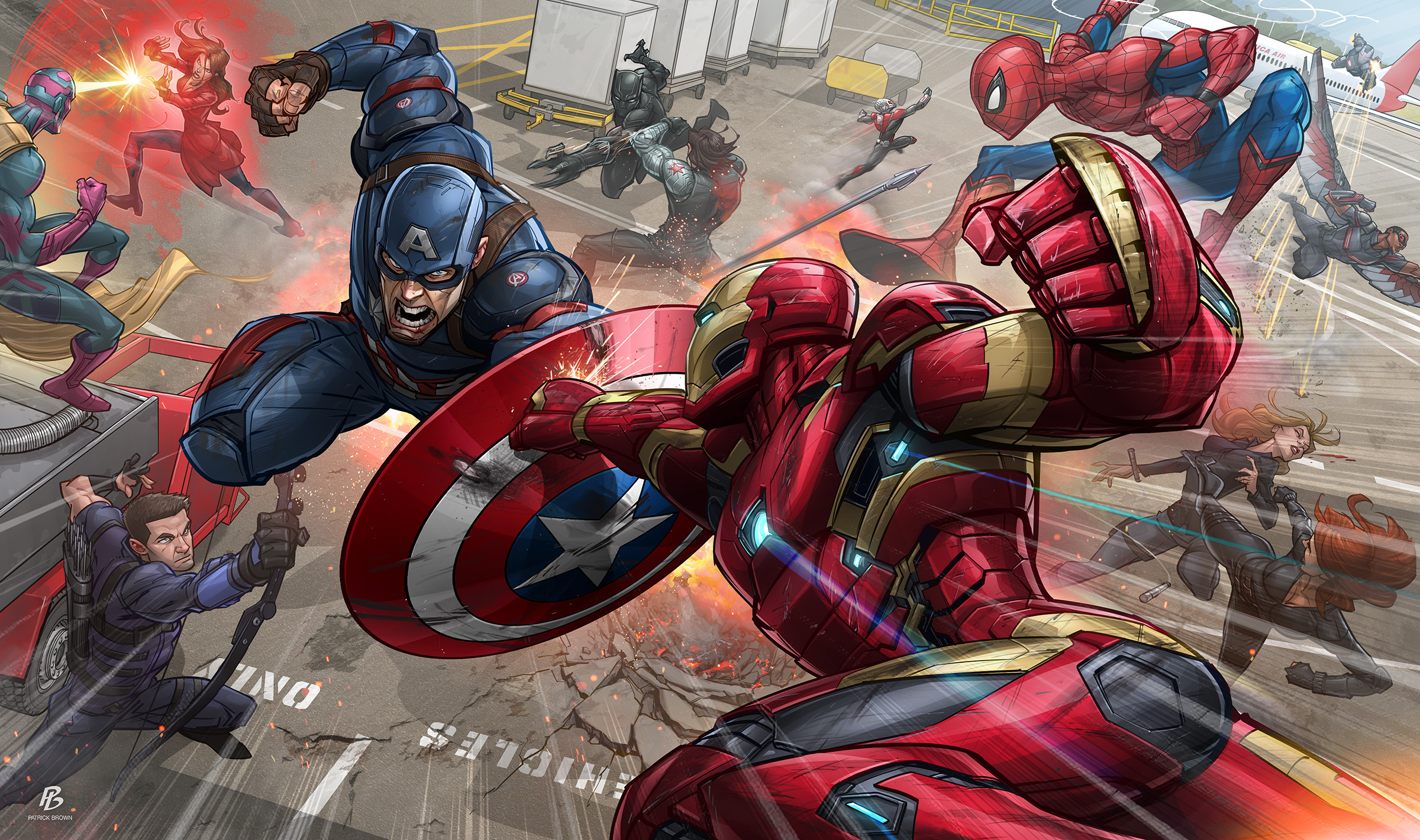 2400x1420 Comics - Captain America: Civil war Superhero Marvel Comics Spider-Man  Captain America Iron