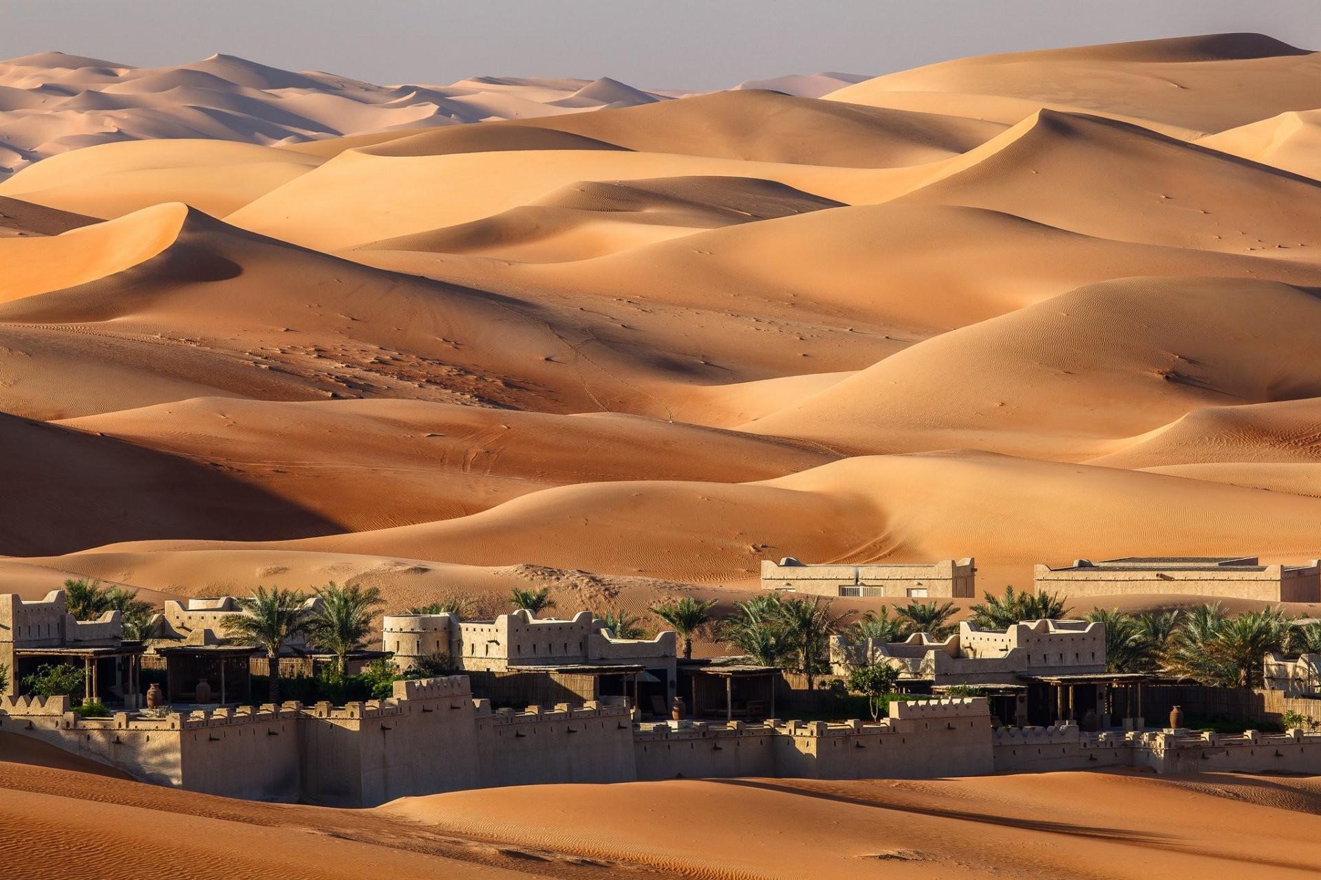 1920x1280 desert sand dunes town house oasis