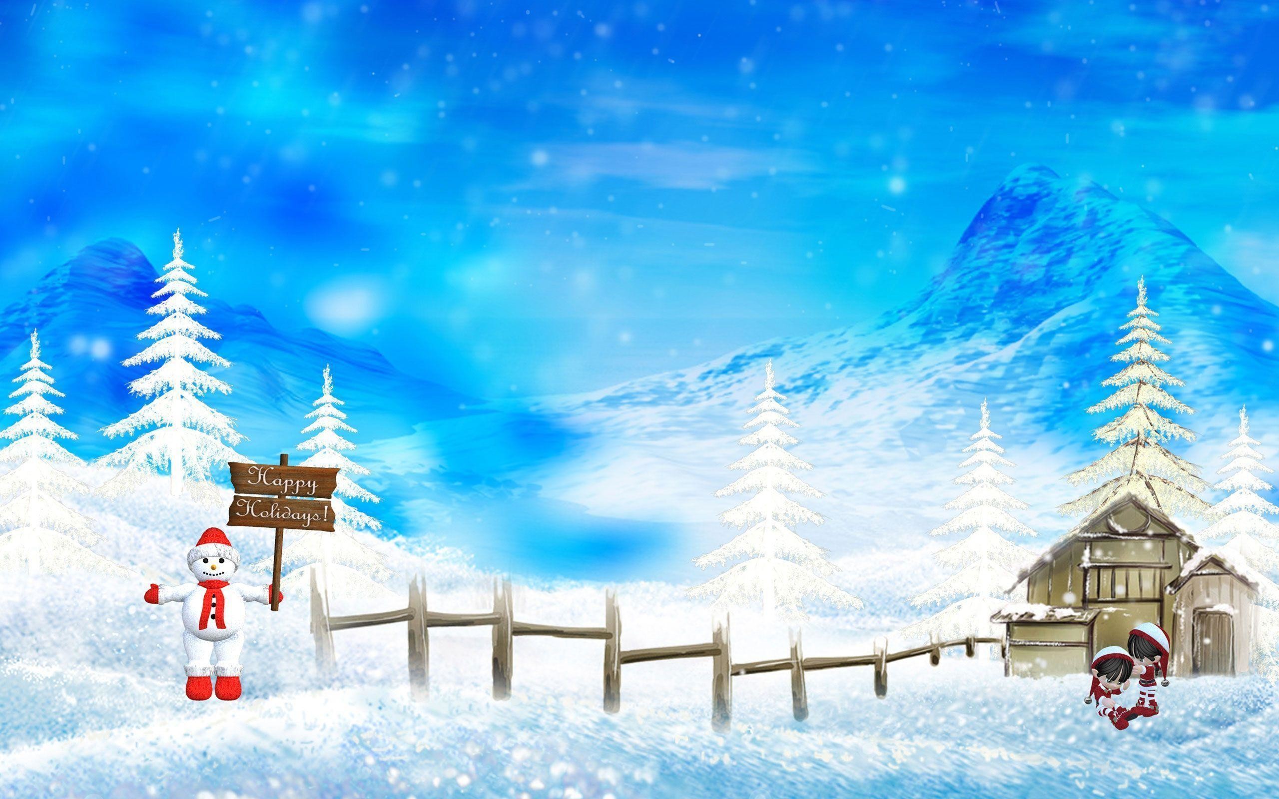 2560x1600 Wallpapers For > Christmas Winter Wallpaper Backgrounds