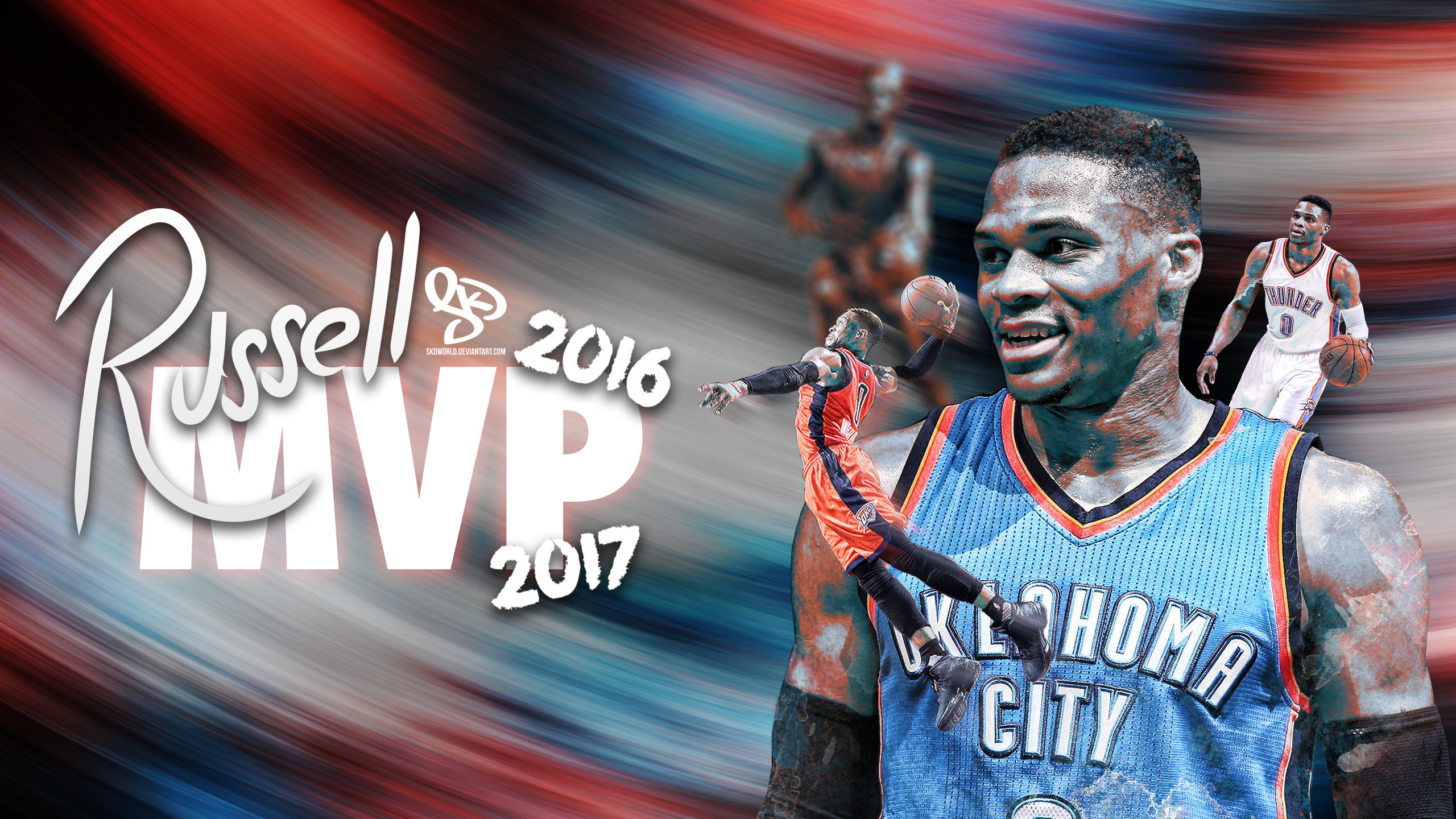 2560x1440 ... Russell Westbrook: 2016-2017 NBA MVP by SkdWorld
