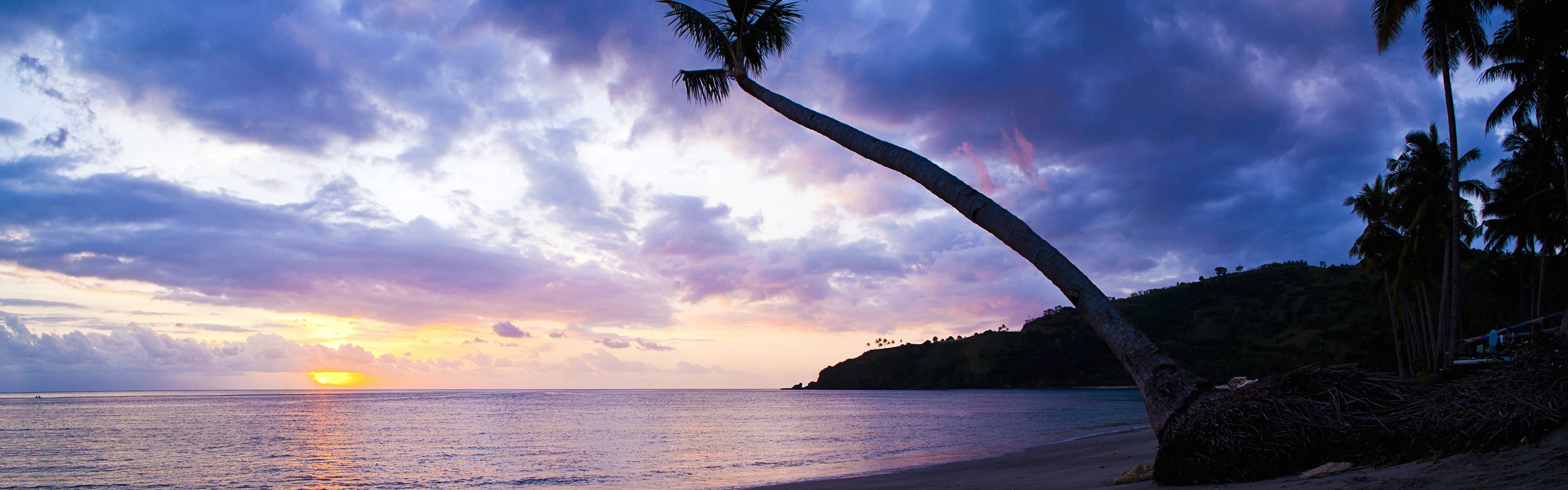 3840x1200 Beautiful beach sunset, Windows 8 panoramic widescreen wallpapers #8 -  .