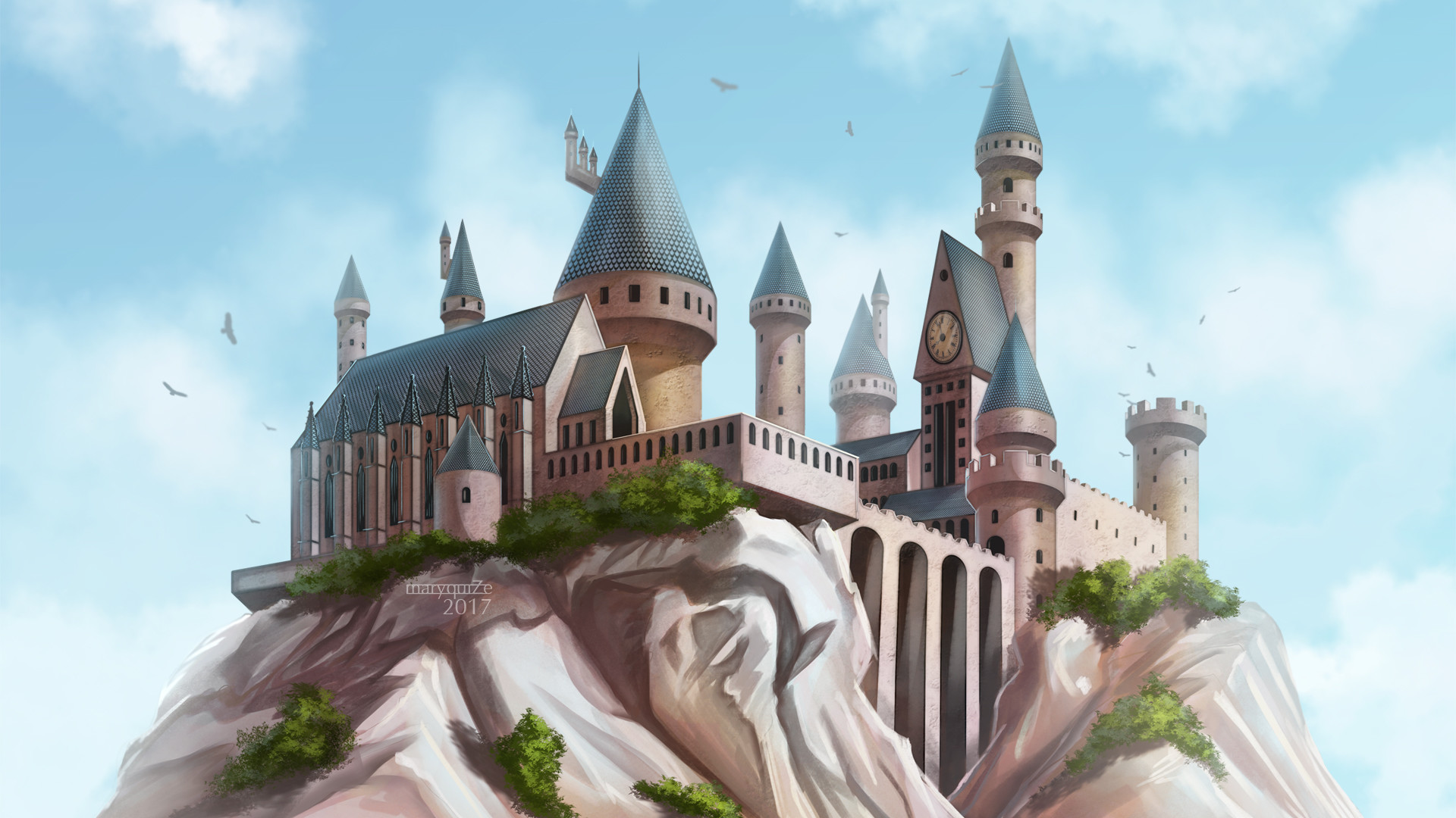 1920x1080 Hogwarts wallpaper by maryquiZe Hogwarts wallpaper by maryquiZe