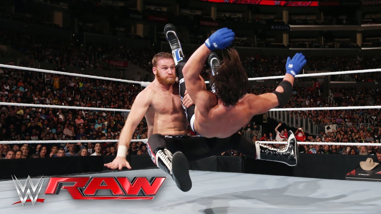 1920x1080 Sami Zayn vs. AJ Styles: Raw, 11. April 2016. WWE Deutschland