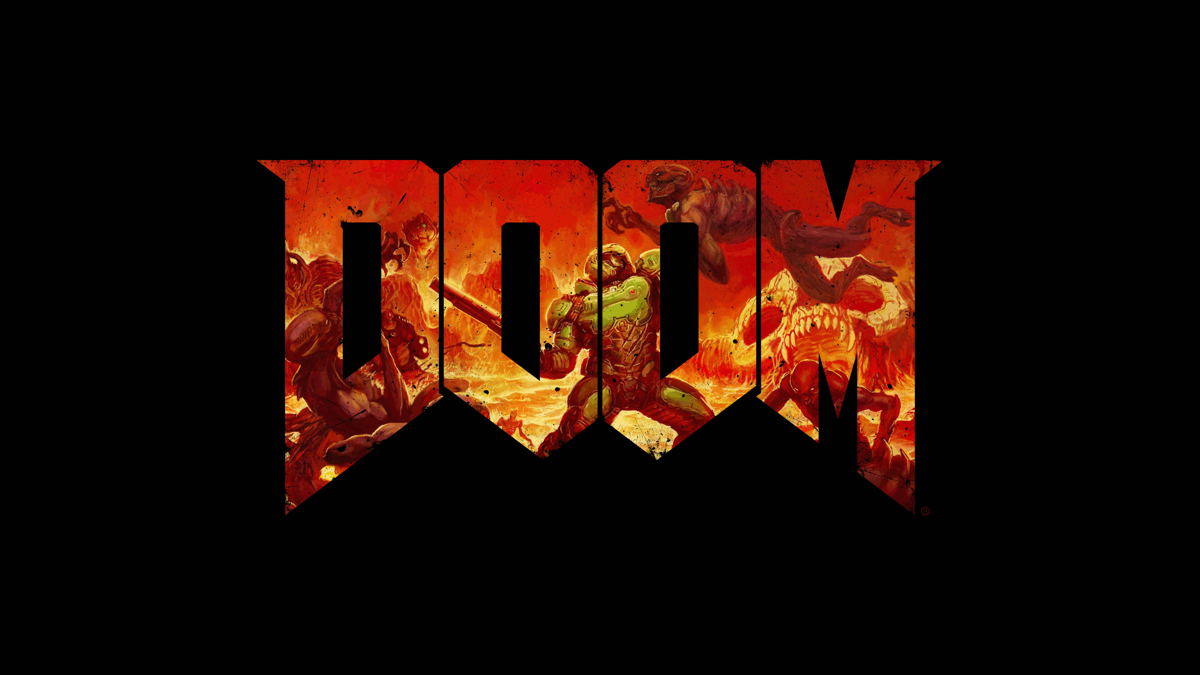 3840x2160 4k doom wallpapers white and black