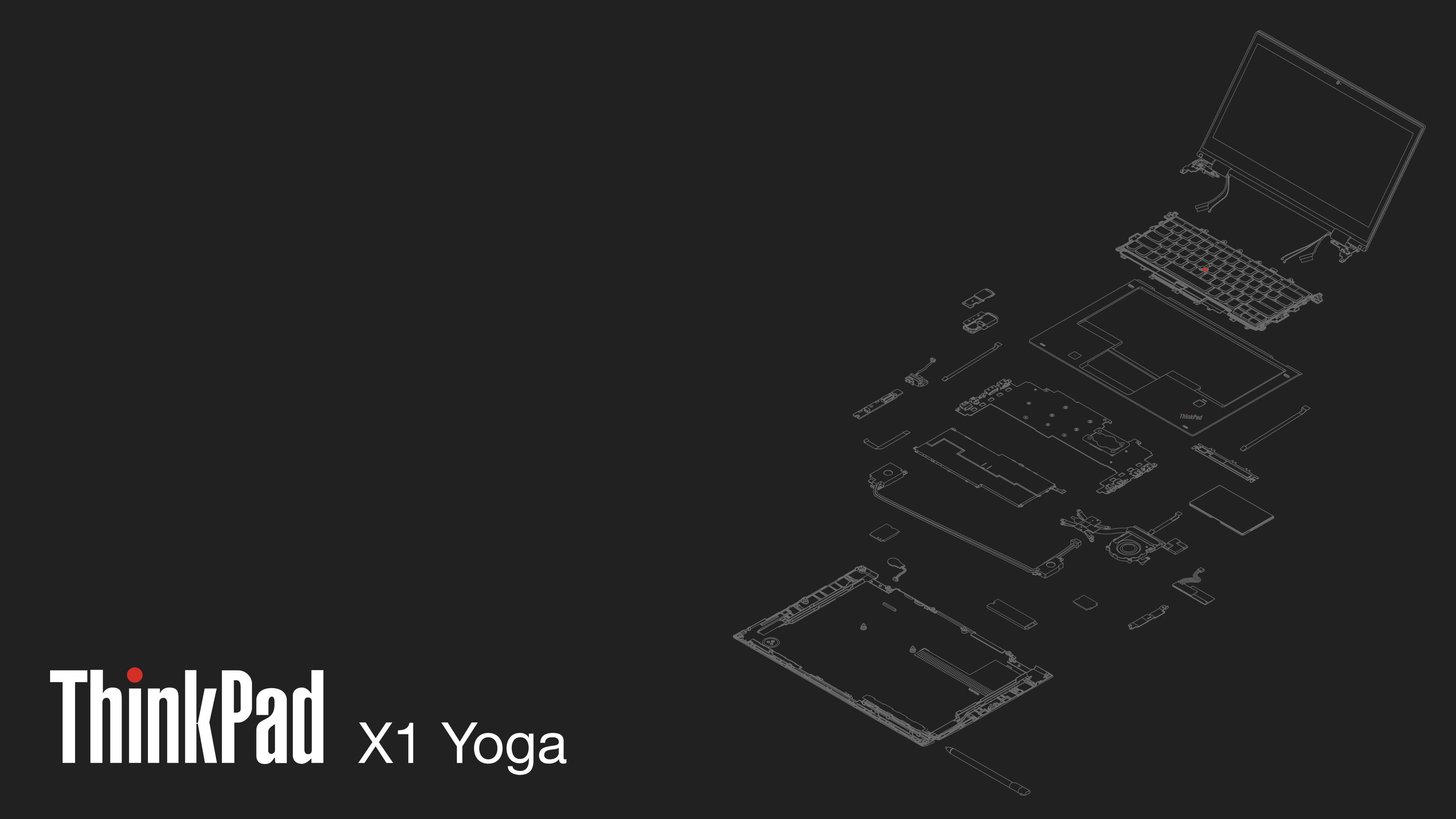 3840x2160 Thinkpad X1 Yoga - Exploded Wallpaper ...