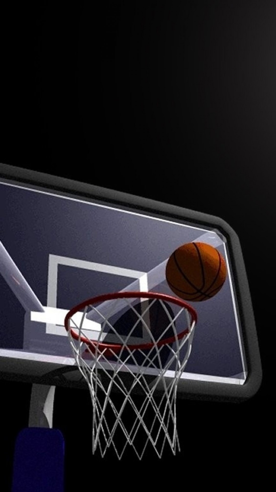 1080x1920 Preview wallpaper basketball, ball, basket, board, drawing 