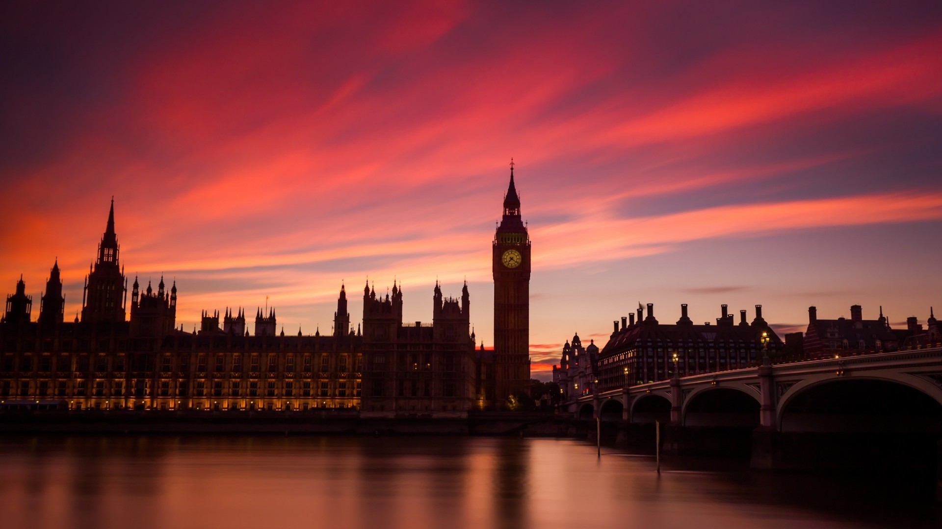 1920x1080 Palace Of Westminster Thames River London