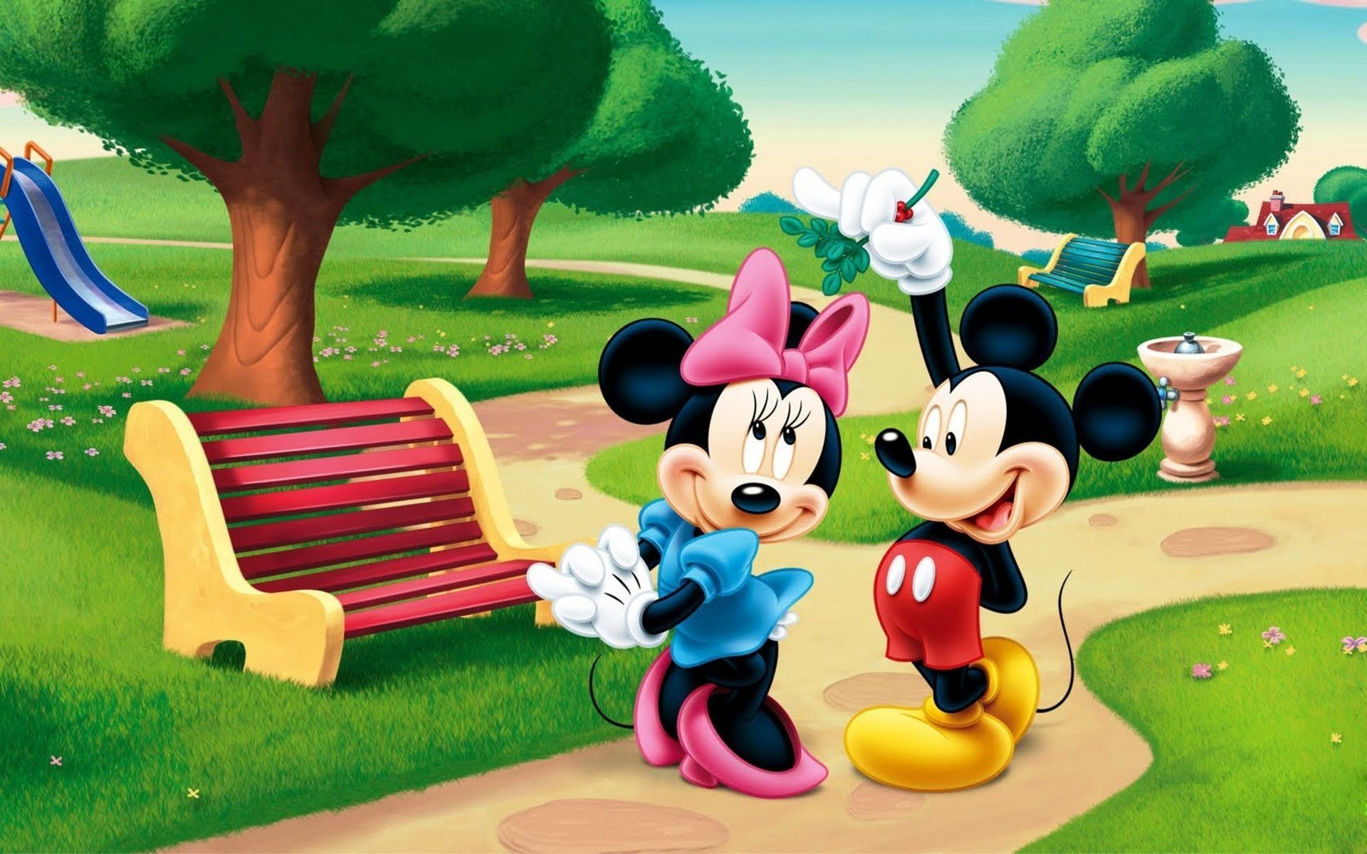 1920x1200  Wallpapers For > Minnie Mouse And Mickey Mouse Wallpaper