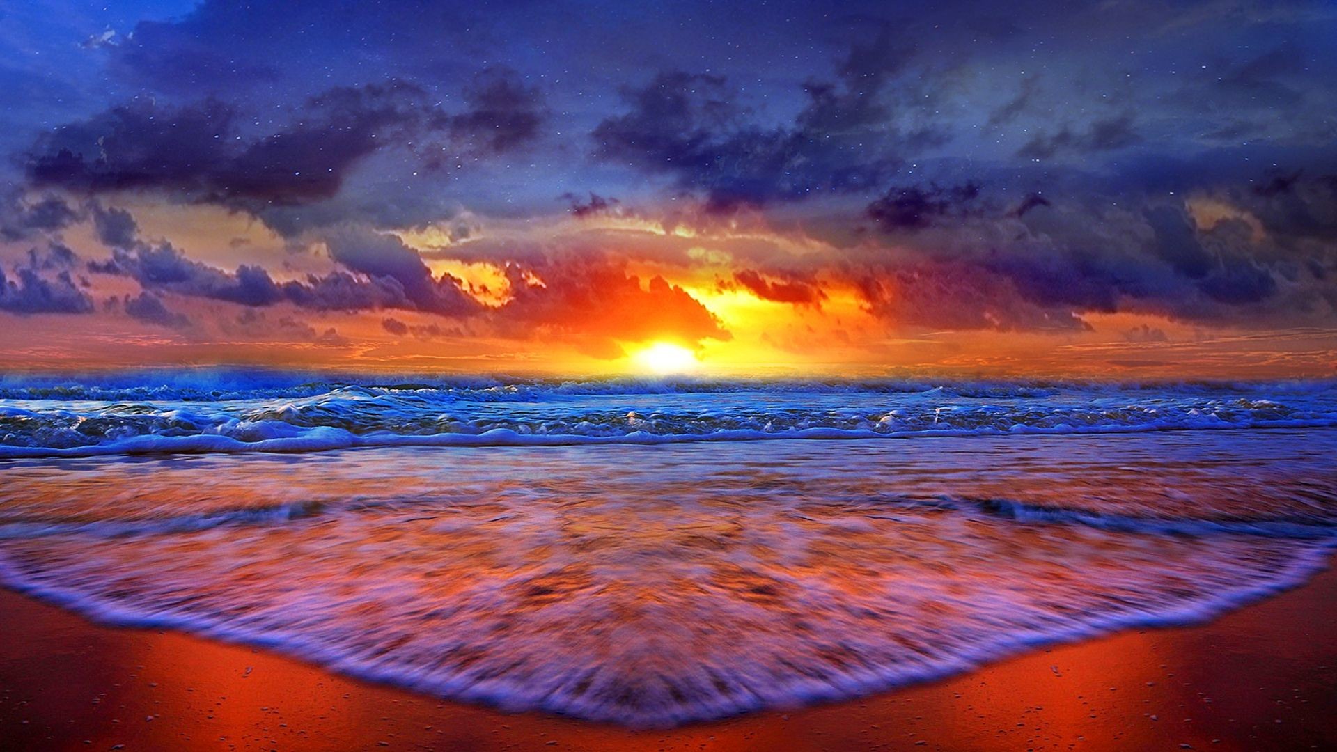 1920x1080 Desktop Backgrounds Beach Sunset - wallpaper.