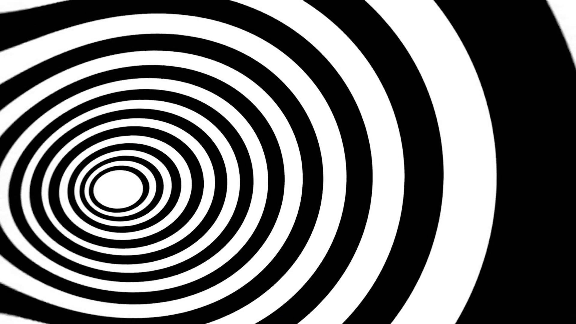 1920x1080 Hypnotic Spiral Eye BW. An animated spiral (eye shape), slow rotation.  Black and white. Seamless loop. Stock Video Footage - VideoBlocks
