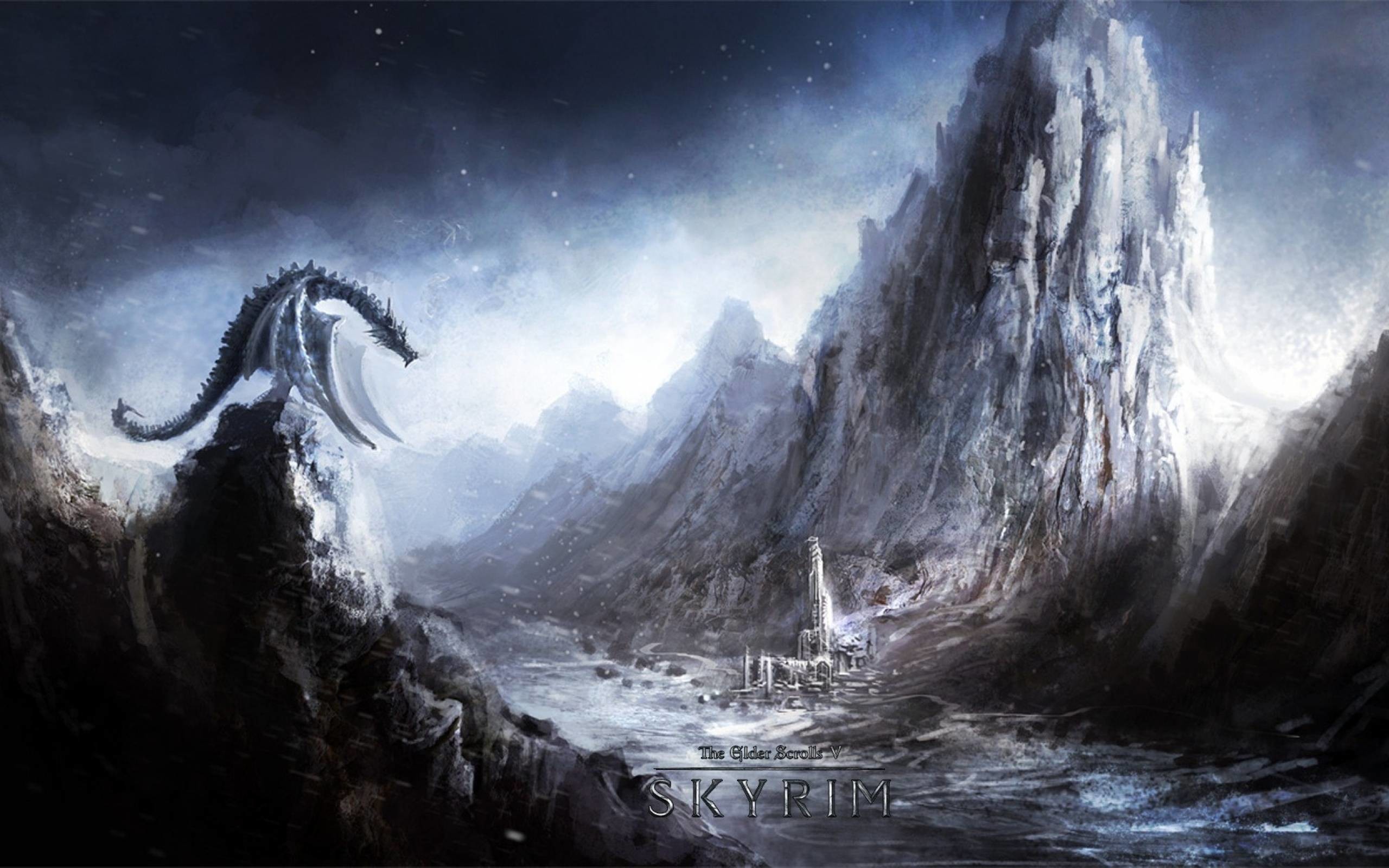2560x1600 Skyrim Dragon Wallpapers Skyrim Legendary Dragon Wallpaper