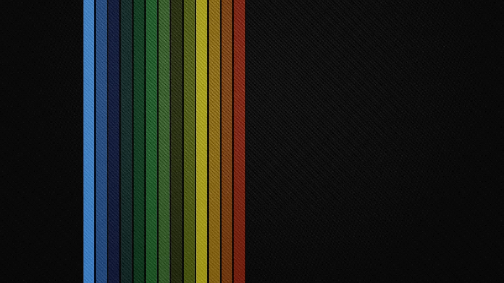 1920x1080 Black Background Lines Minimalistic Rainbows Simple Stripes