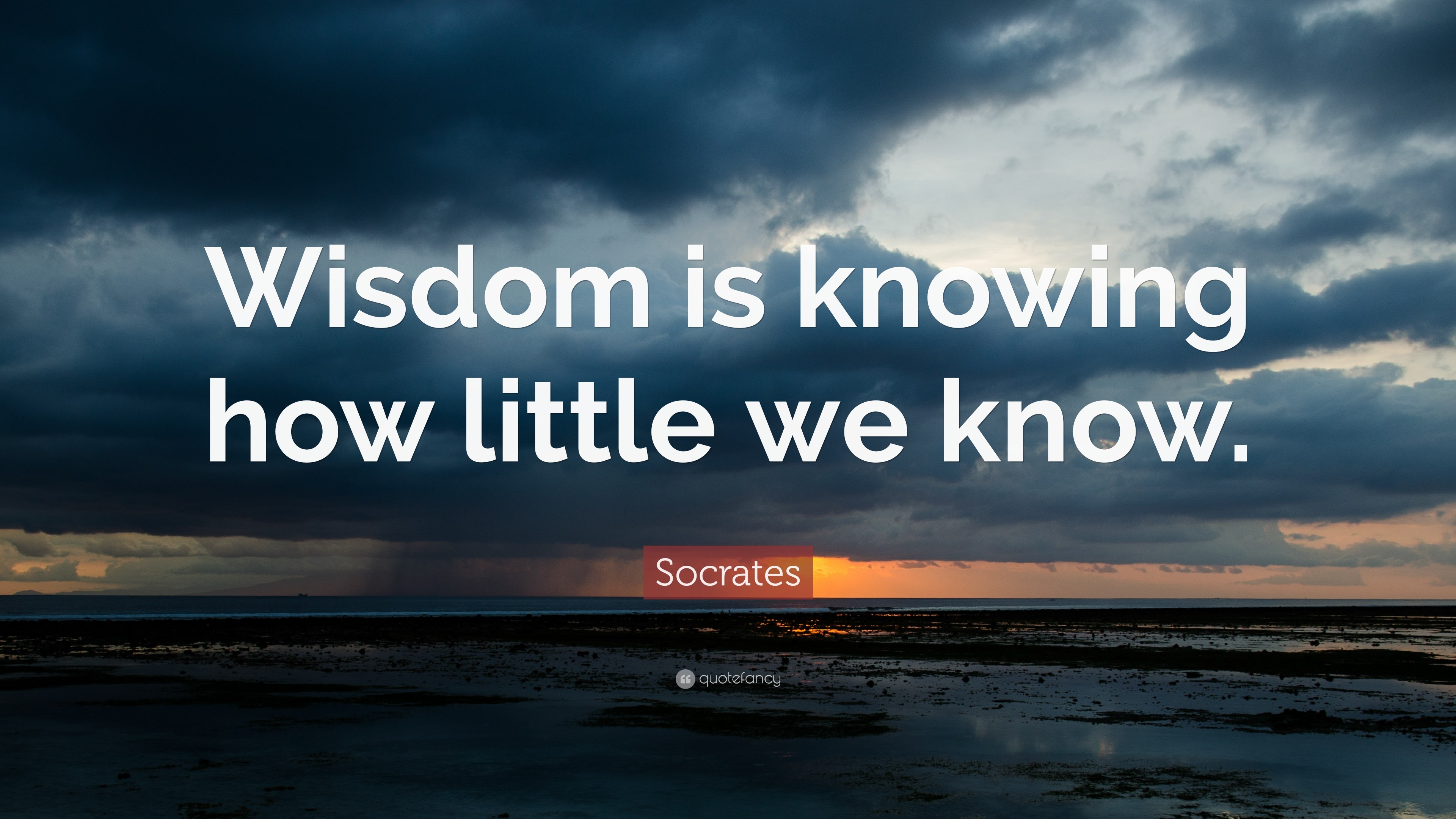 3840x2160 Socrates Quote: “Wisdom is knowing how little we know.”