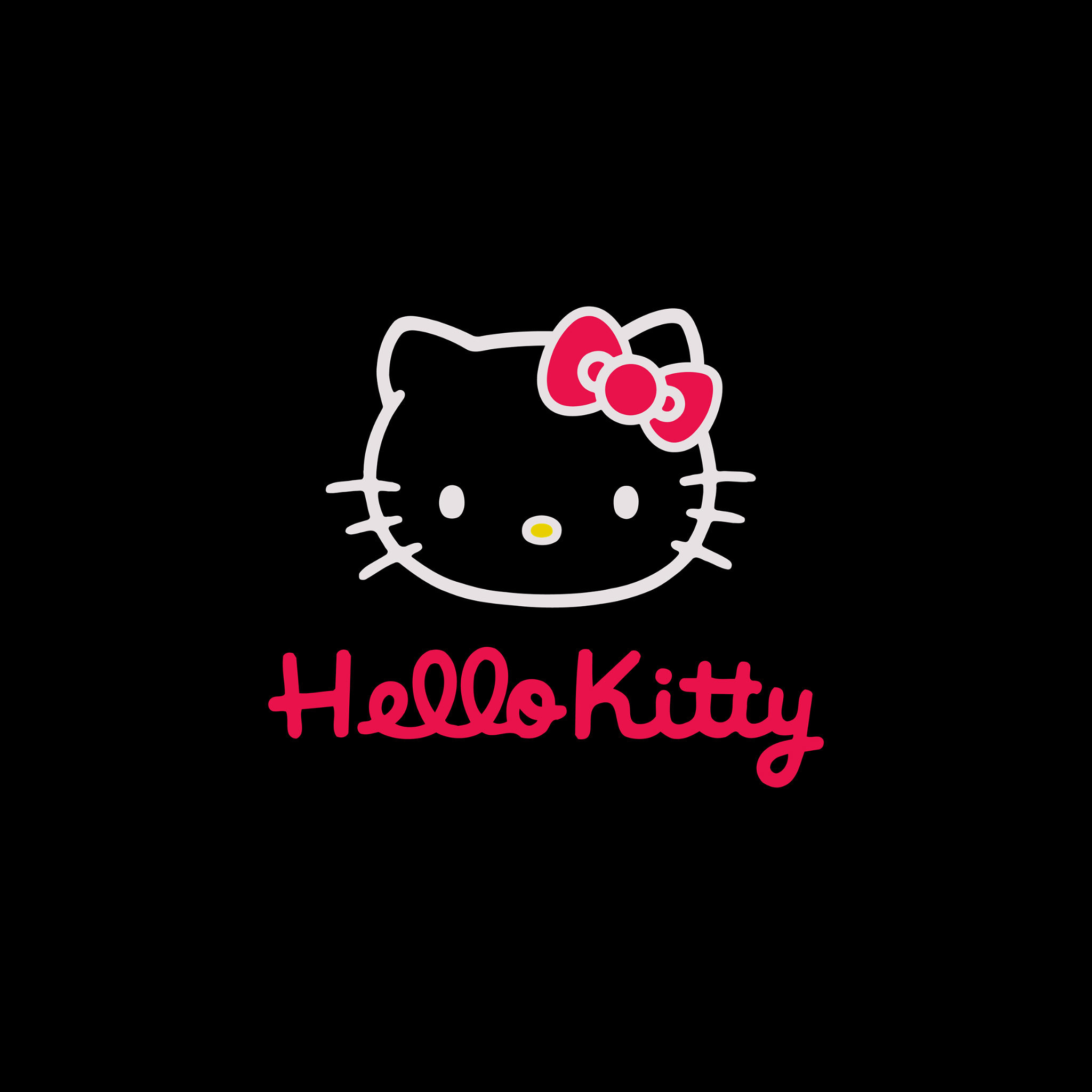 2048x2048 Pink Black & White Hello Kitty | Wallpaper made by me .