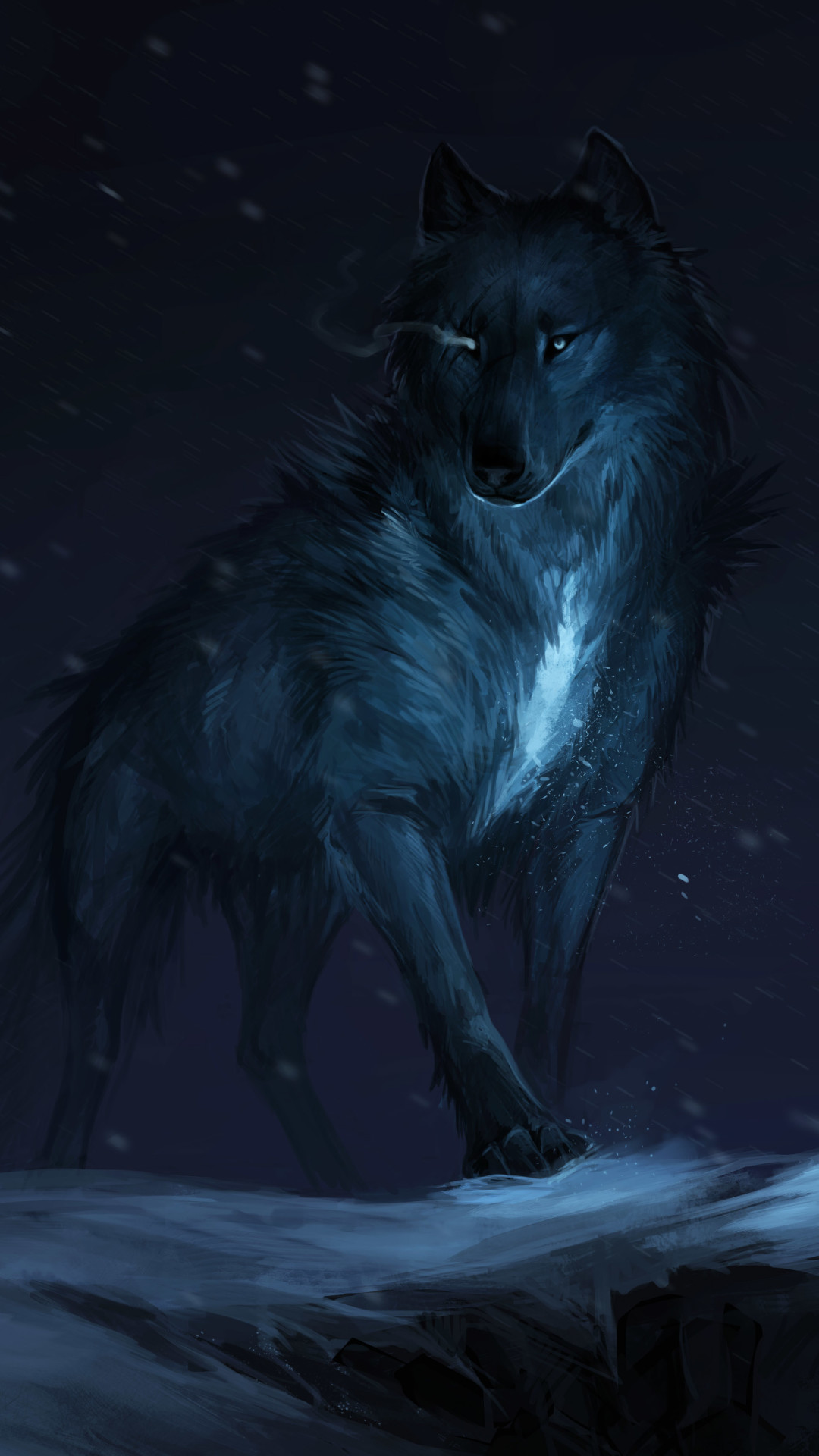 1080x1920 Fantasy / Wolf () Mobile Wallpaper