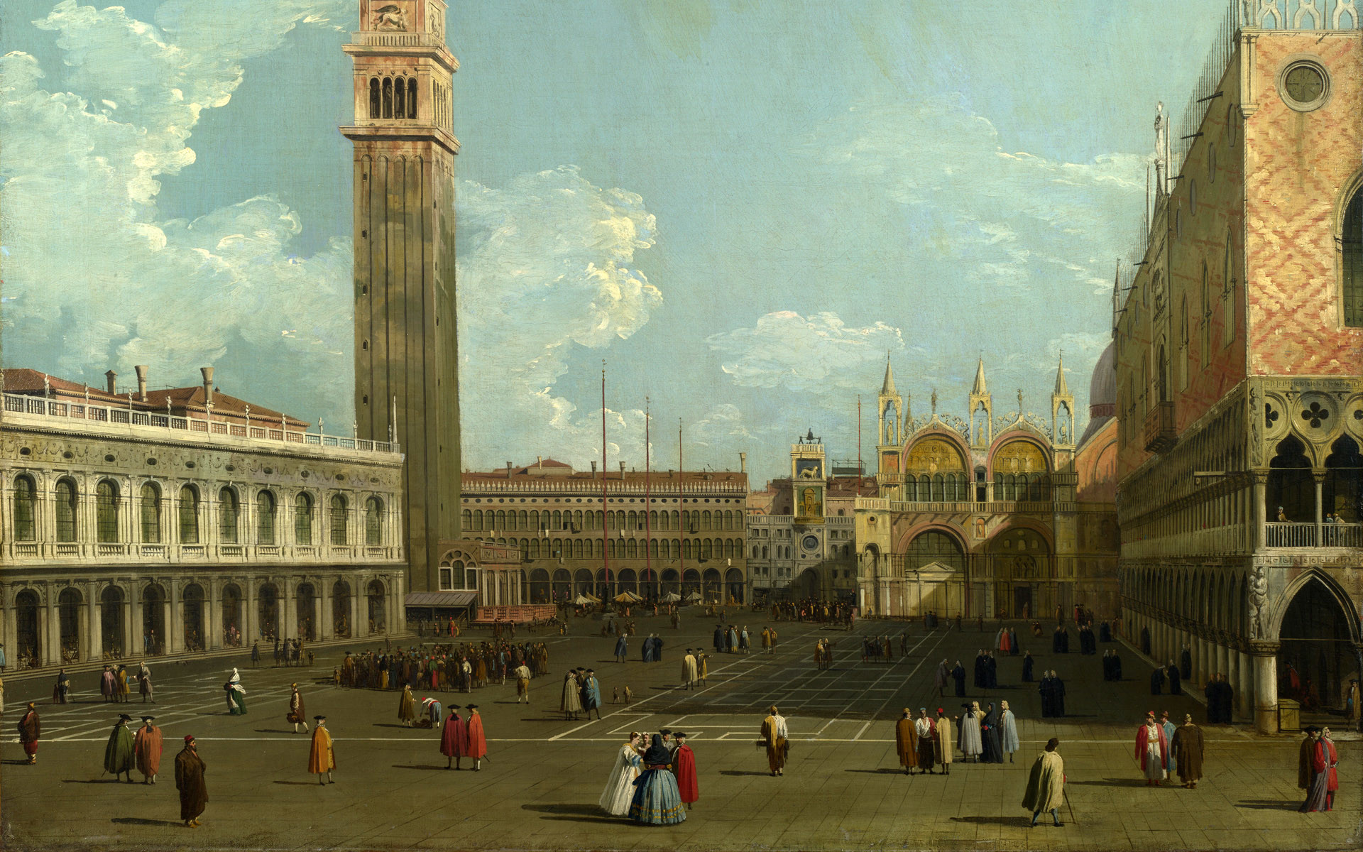 1920x1200 Full title: Venice: The Piazzetta from the Molo Artist: Studio of Canaletto  Date