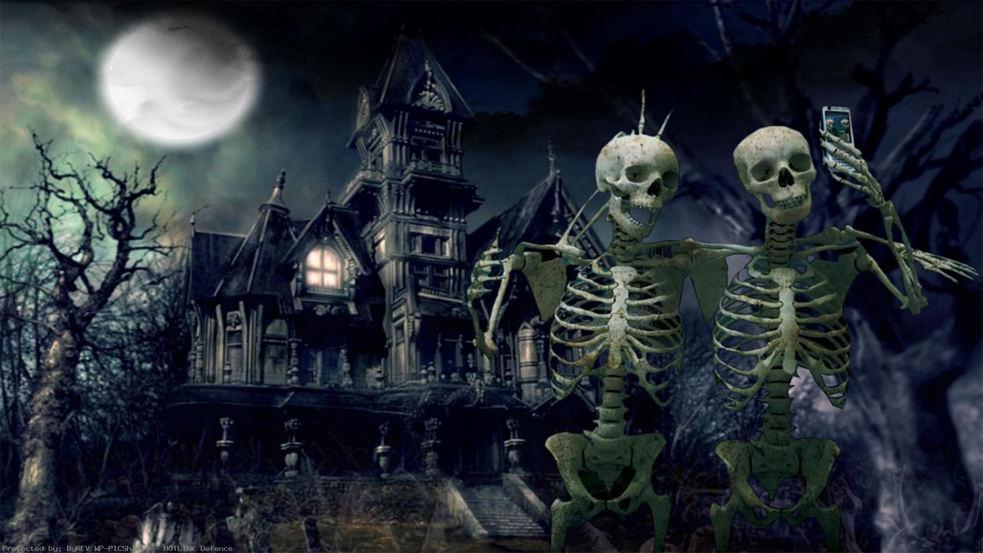 1920x1080 HALLOWEEN-HOUSES-Download-HD-Skelette-Halloween-Haus-Dominopaper-