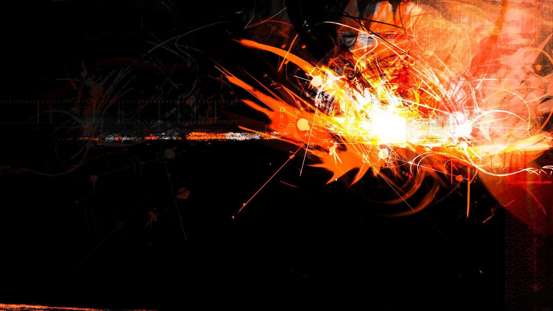 1920x1080 Hd black background fire abstract