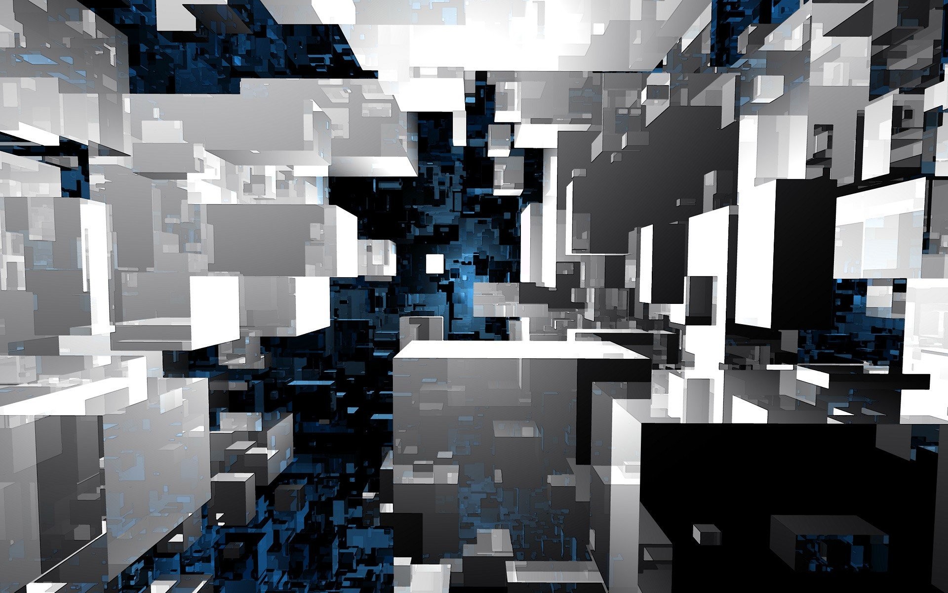1920x1200 Abstract blue black pattern white infinity cube wallpaper |  |  292881 | WallpaperUP