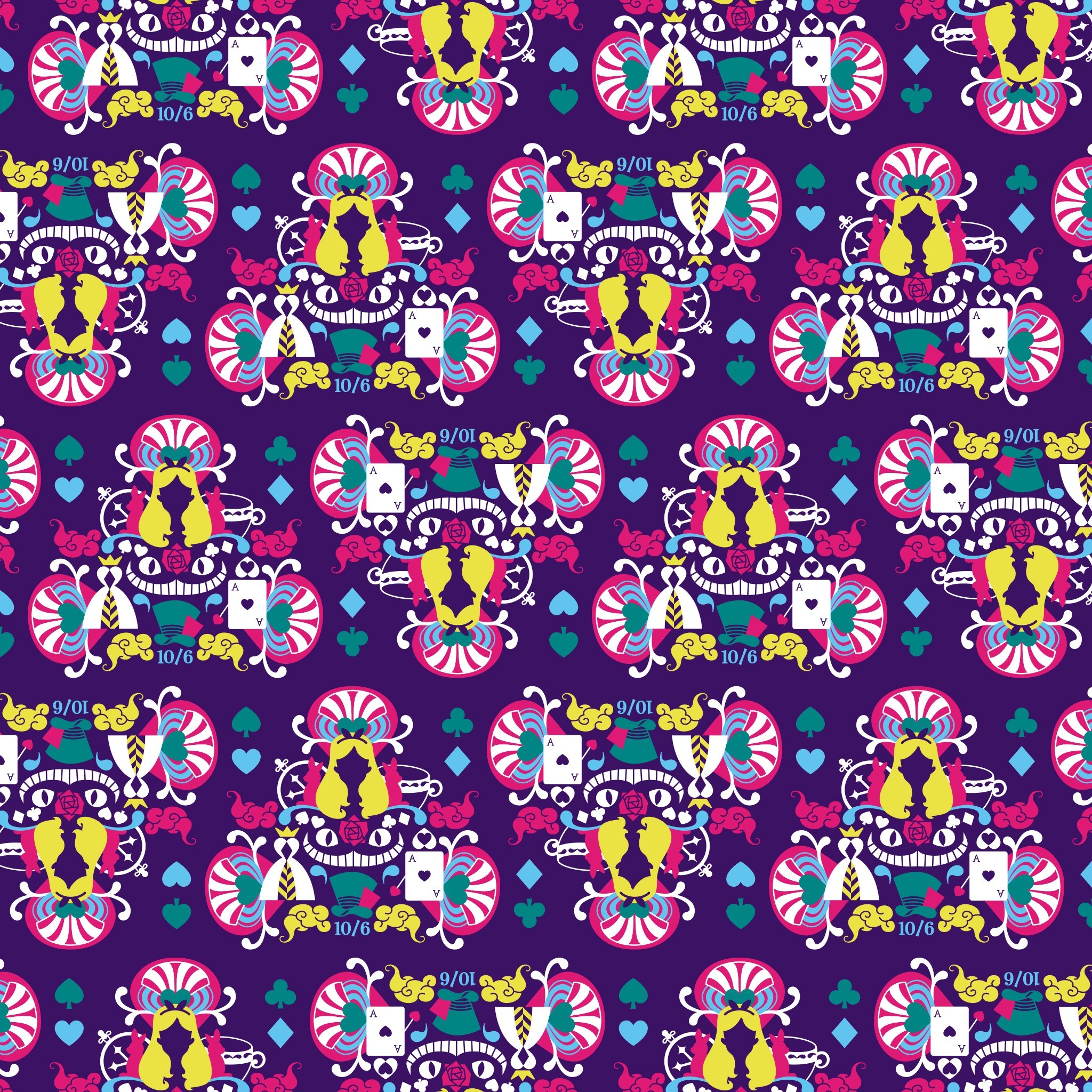 2048x2048 These Alice in Wonderland iPad and iPhone wallpapers capture all the whimsy  and fun of this
