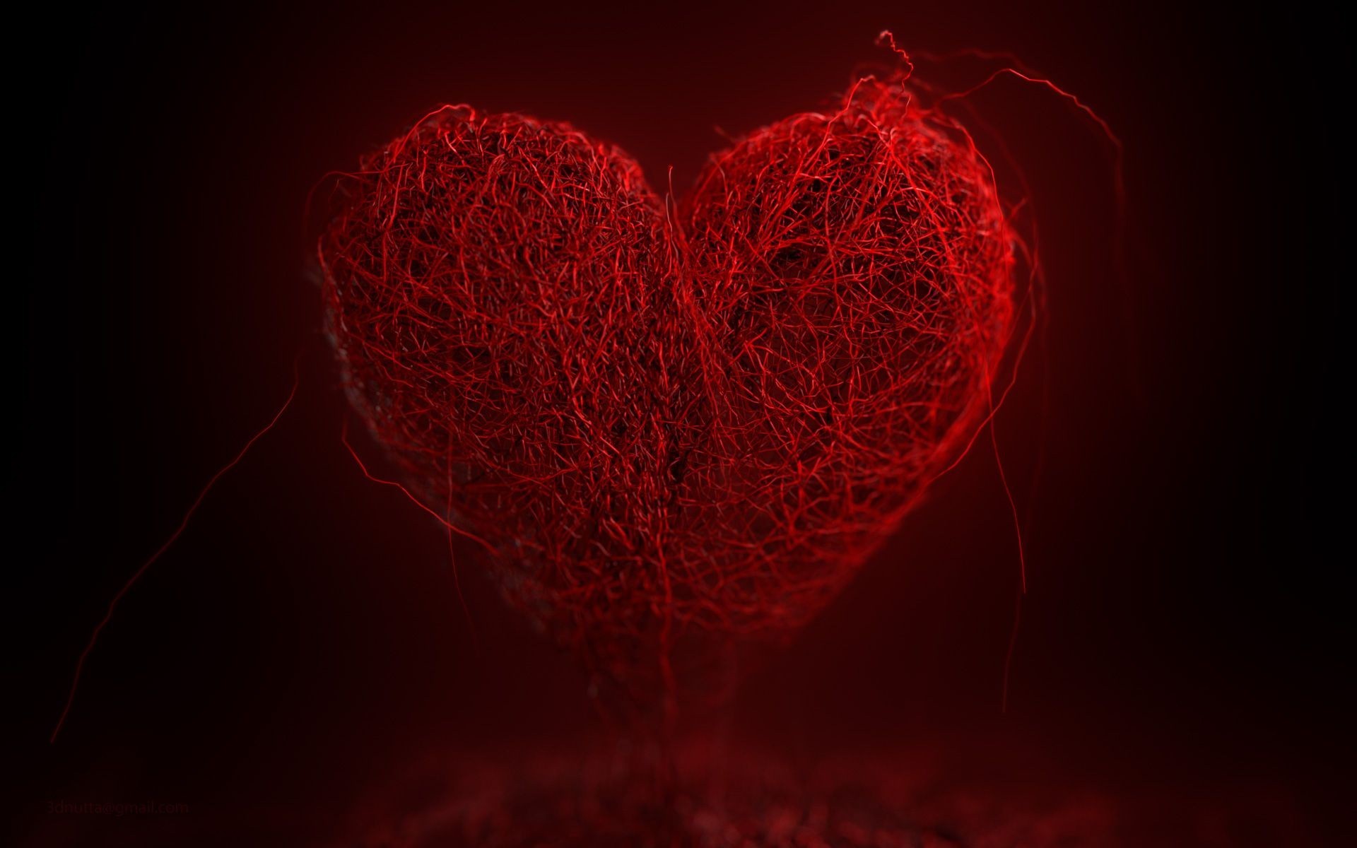 1920x1200 1033 Views 387 Download Red Thread Heart Shape Photo