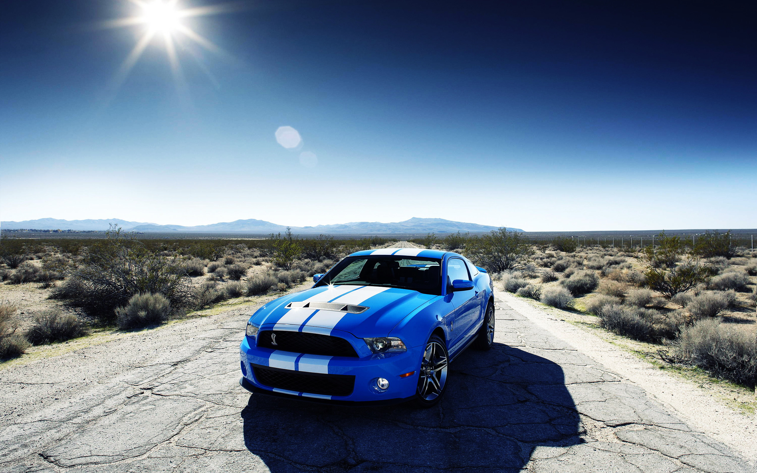 Blue Racing Car HD Wallpaper