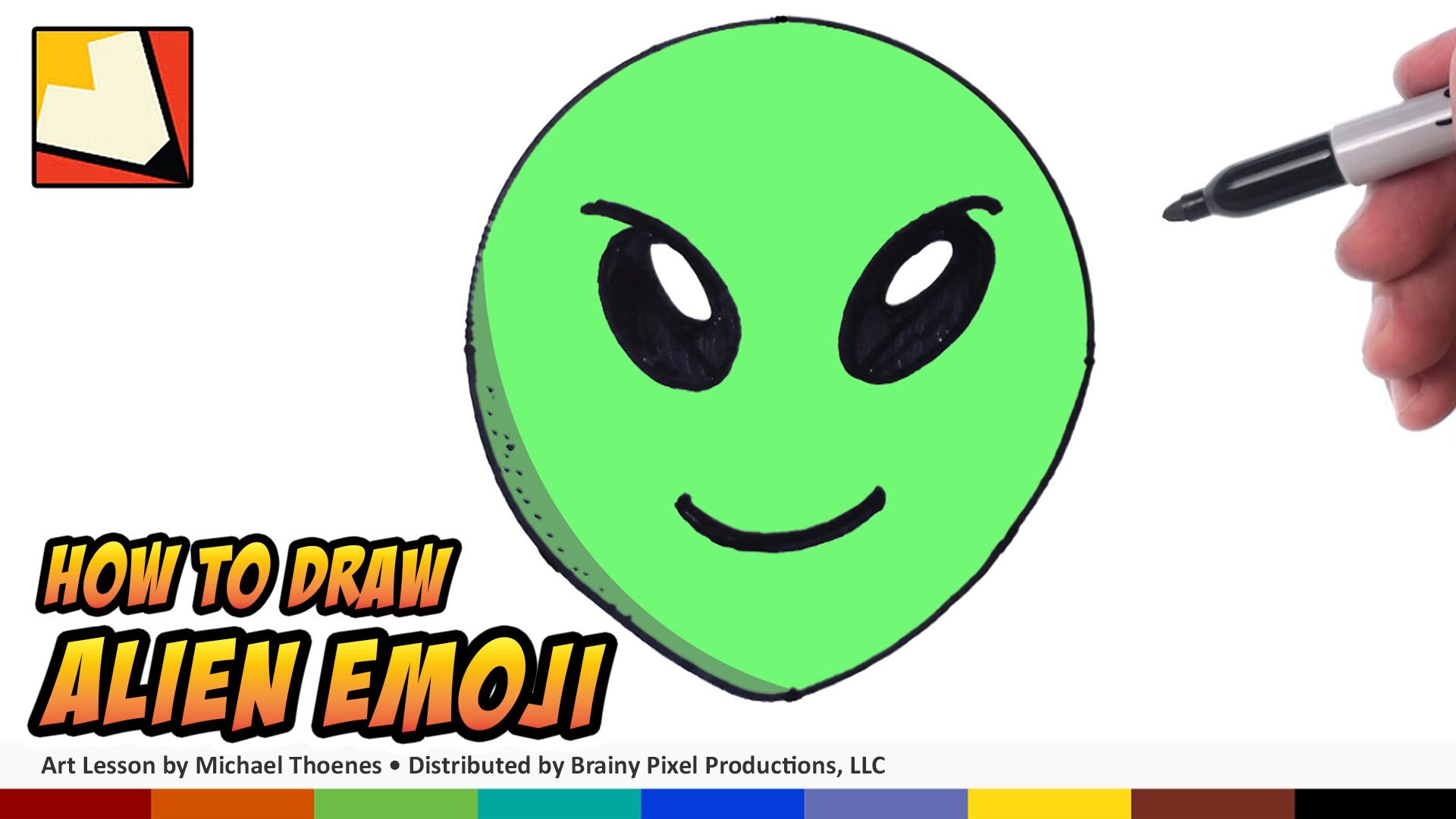 1920x1080 How to Draw Emoijs - Alien Emoji - Step by Step for Beginners | BP - YouTube
