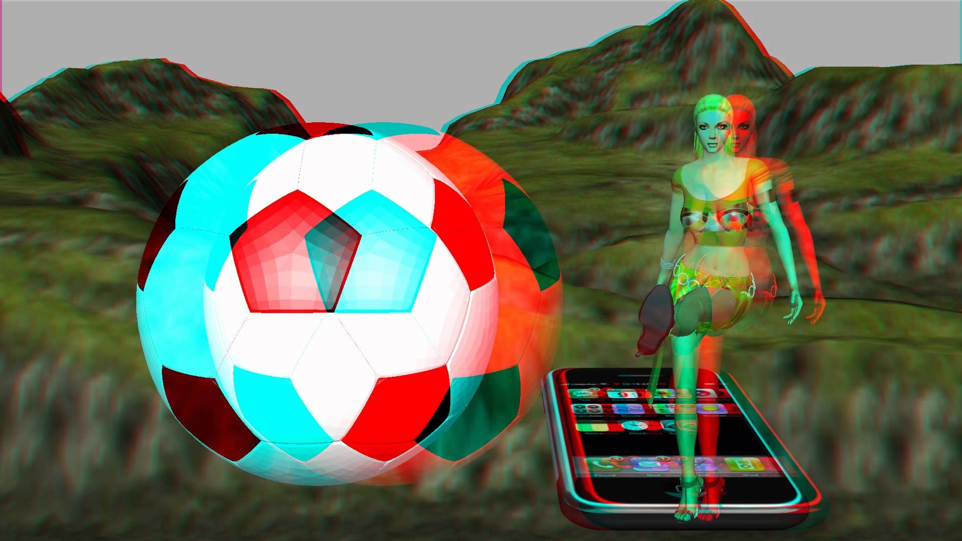 1920x1080 Anaglyph 3D iphone Girl Buy Video Amazon.com & Poster at zazzle.com -  YouTube