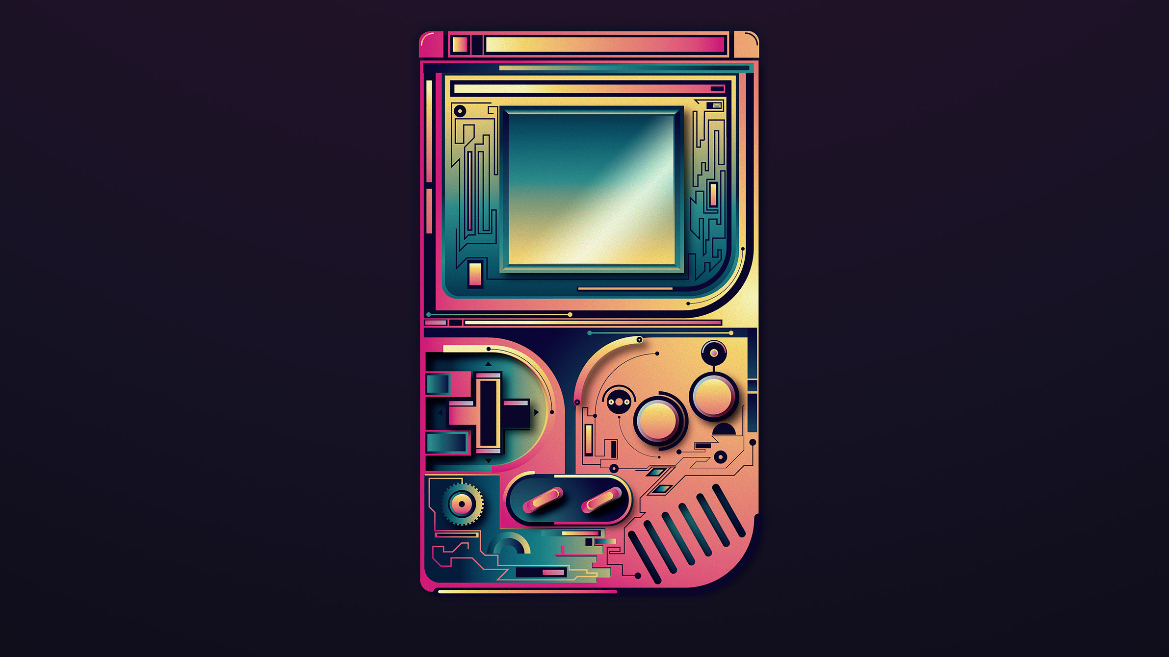 2383x1340 Album: Retro Gameboy Tags: /r/wallpapers Reddit Brochure Flyer Paper Poster  Collage Text Electronics Screen Phone Entertainment Center.