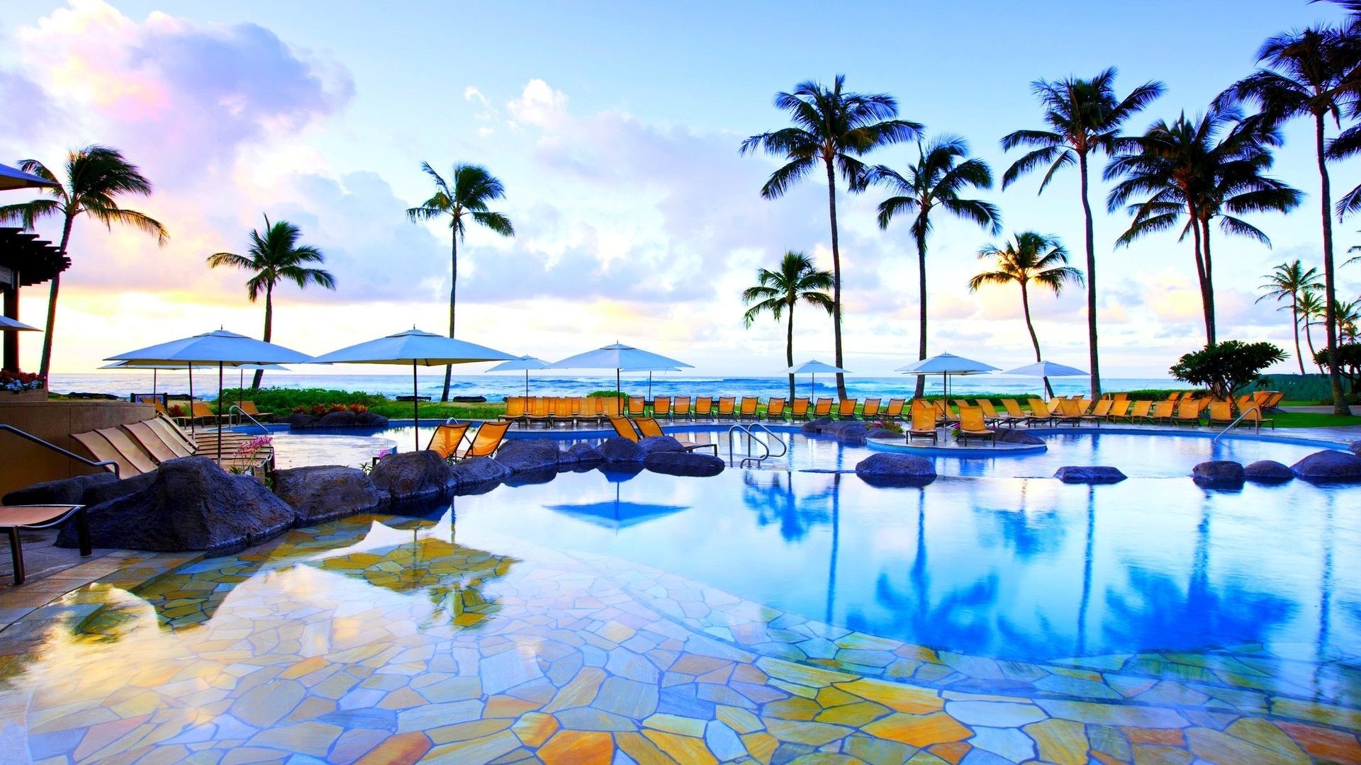 1920x1080  Kauai Place Hawaii Summer Koloa Vacation Sheraton Resort Tropical  Beach Wallpaper Desktop Background - 1920x1200