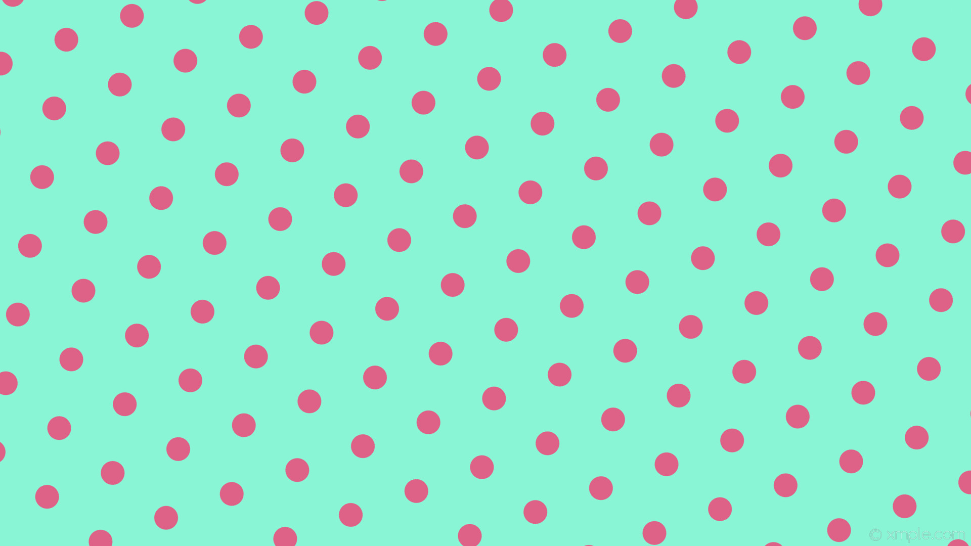 1920x1080 wallpaper polka dots turquoise pink hexagon #8af5d5 #de6288 diagonal 20Â°  47px 138px