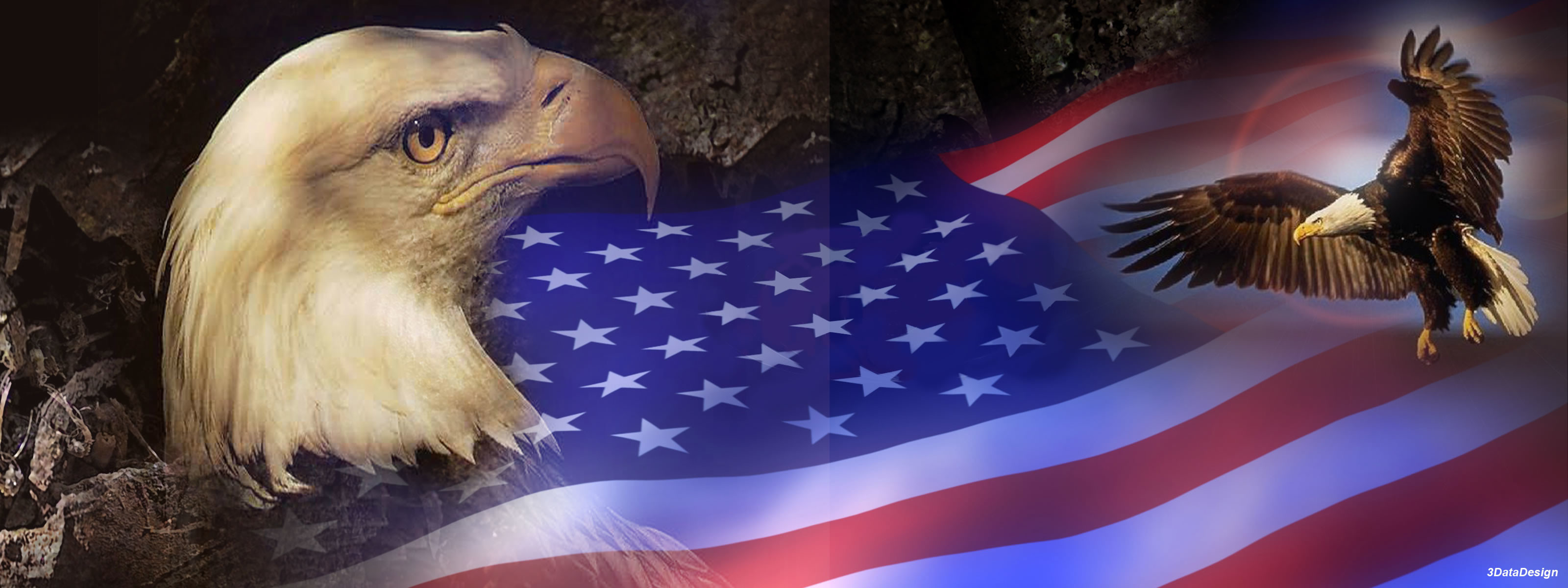3200x1200 American Flag Background With Eagle Bald eagle american flag
