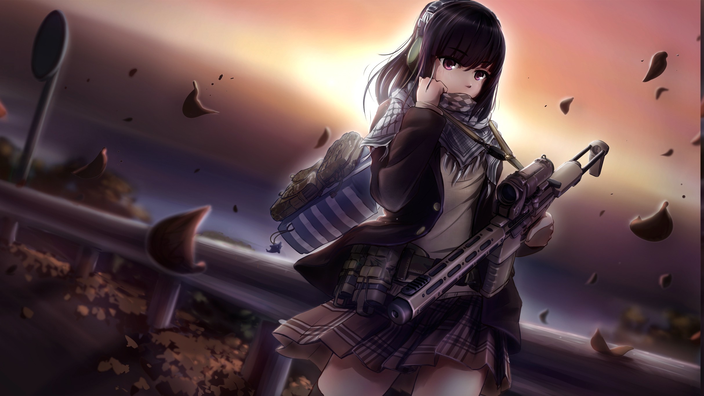2428x1366 Girl with a sniper rifle Wallpaper #2344 | Character Design .