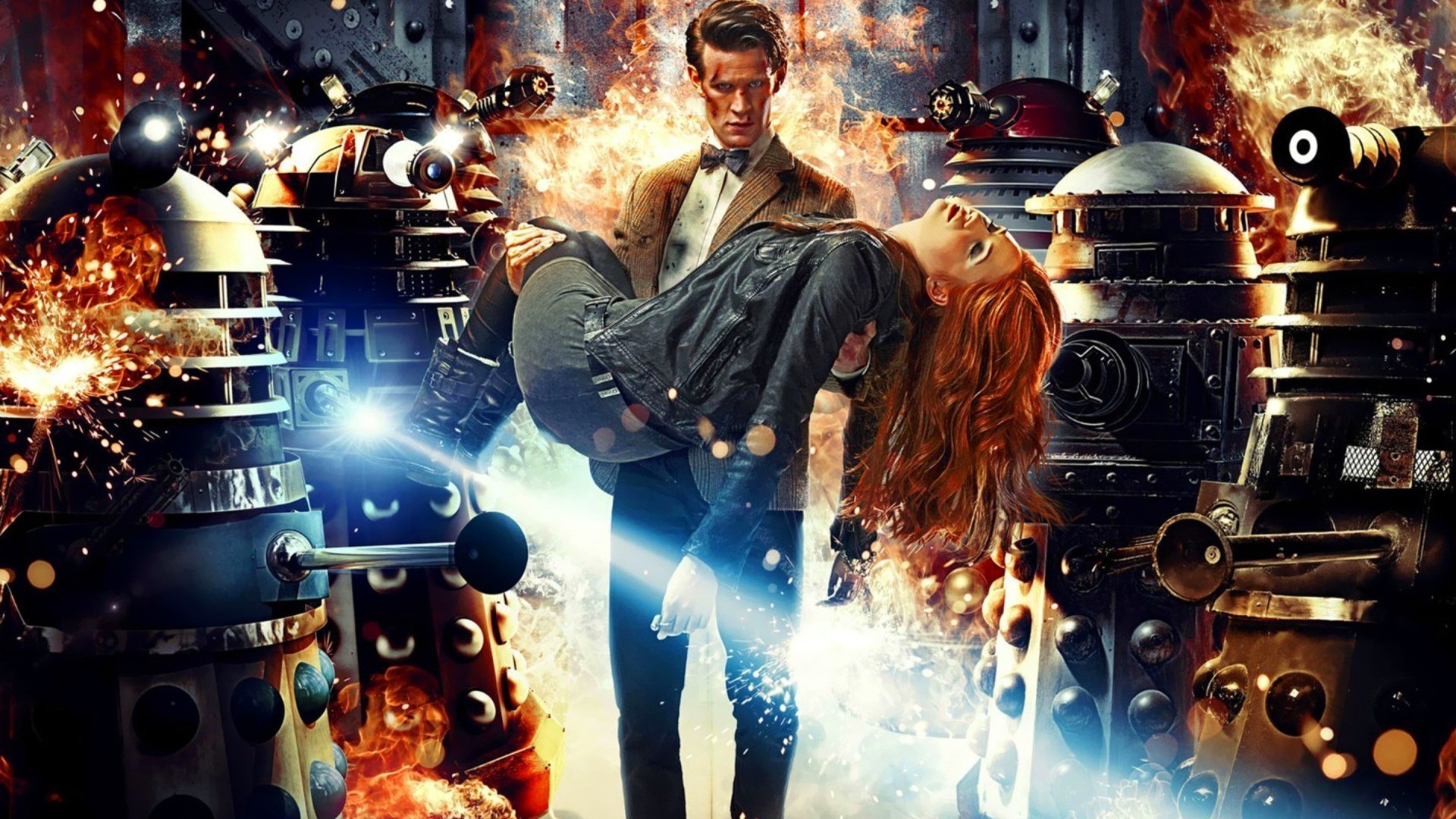 1920x1080 fantasy Art, Doctor Who, Matt Smith, Eleventh Doctor, Karen Gillan, Amy  Pond, Daleks Wallpapers HD / Desktop and Mobile Backgrounds