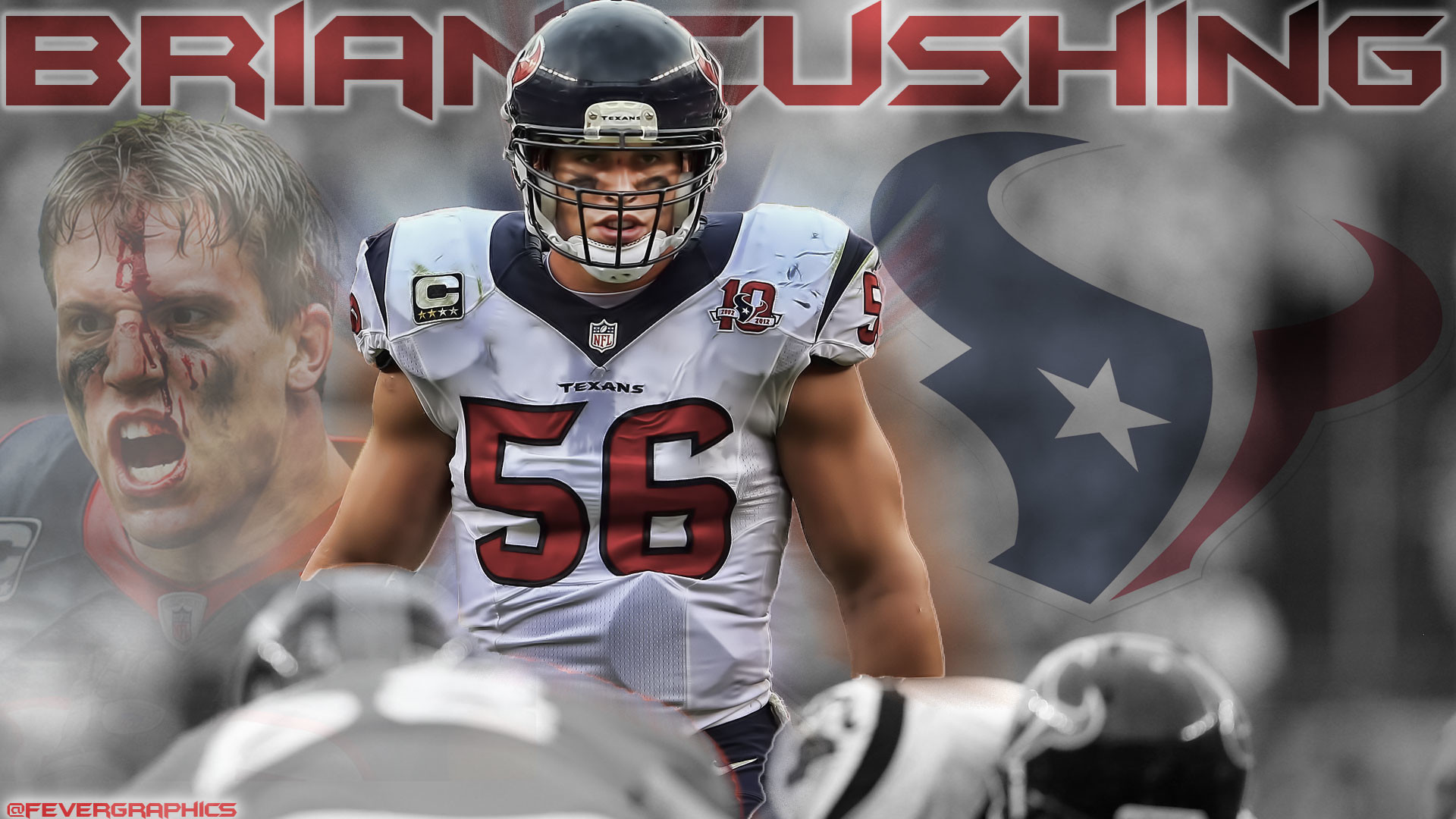 1920x1080 Texans Sub, I made you a Brian Cushing wallpaper, I worked really hard on  it and I hope you guys like it!
