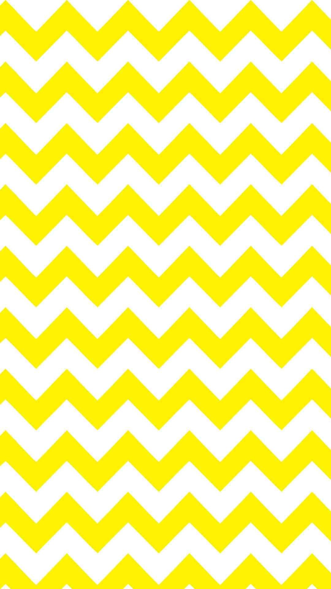 1080x1920 Yellow and White Chevron iPhone 6 Plus Wallpaper - Zigzag Pattern, #iPhone  #6