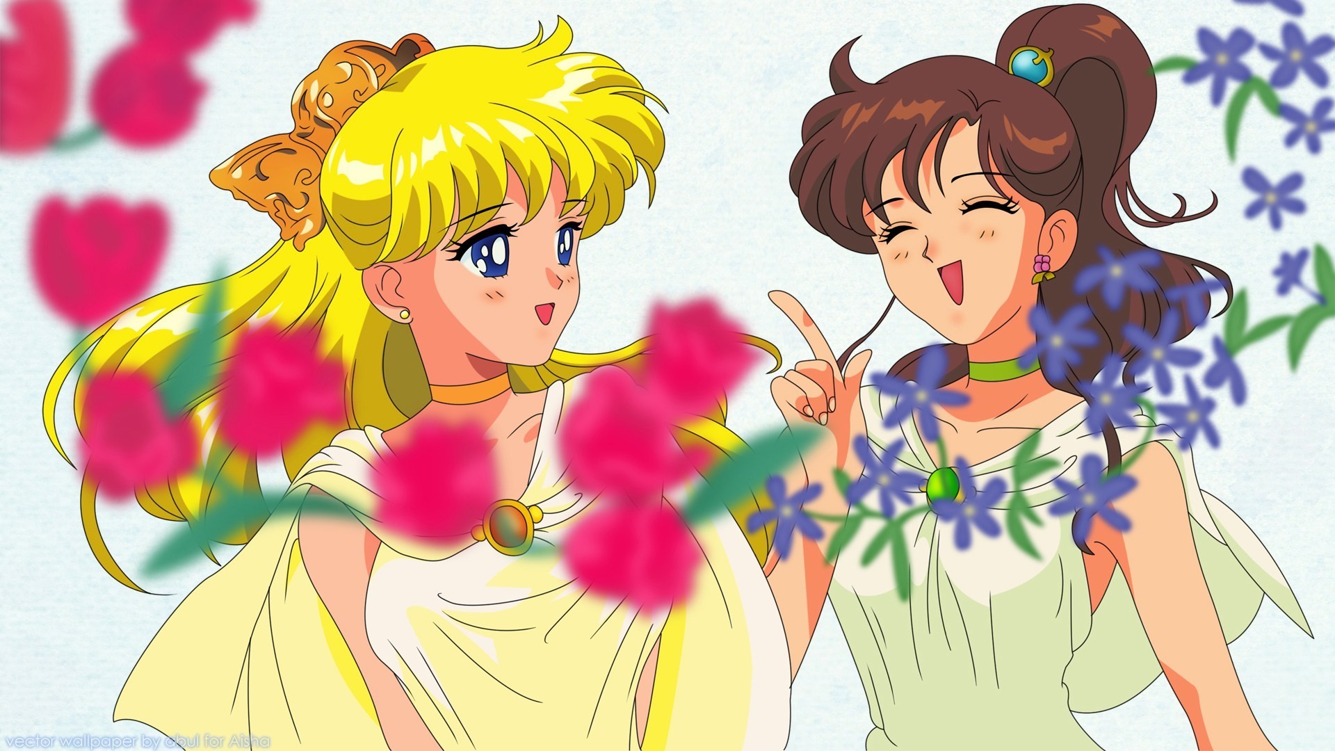 1920x1080 Sailor Moon Minako Aino (Sailor Venus) Makoto Kino (Sailor Jupiter) 1080p HD