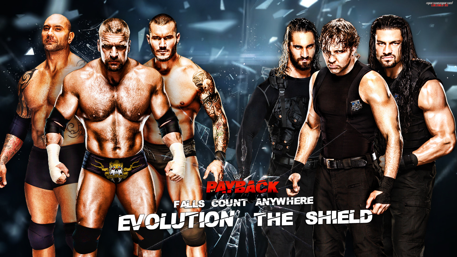 1920x1080 Evolution by MarcusMarcel WWE Payback - The Shield vs. Evolution by  MarcusMarcel