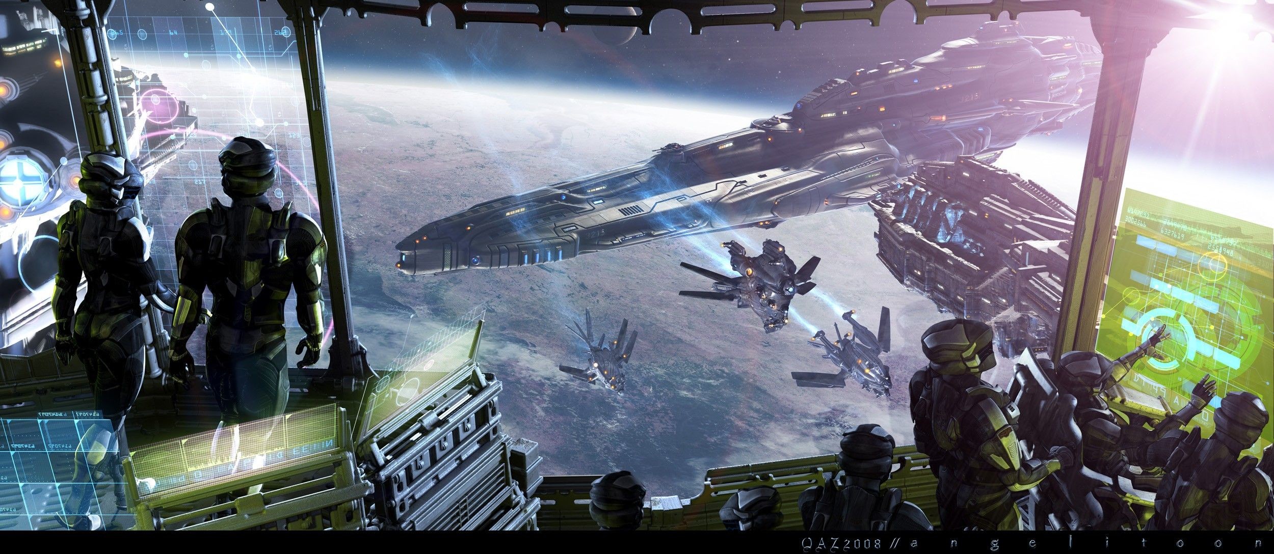 2500x1088 Sci Fi Spaceship Wallpaper | Sci-fi Art | Pinterest | Spaceships