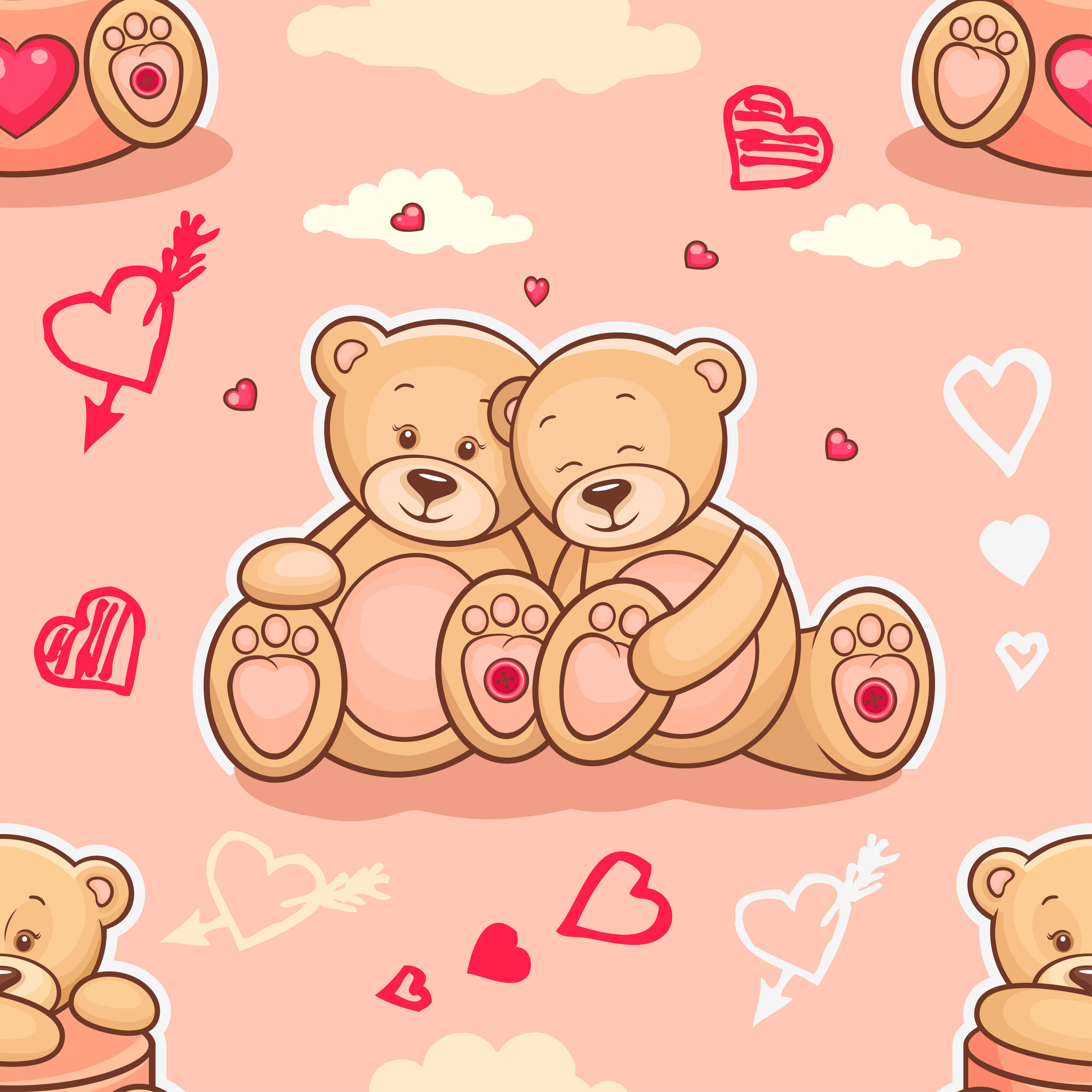 2048x2048 #Teddy #bear #best #friend #love #childhood #wallpapers #android