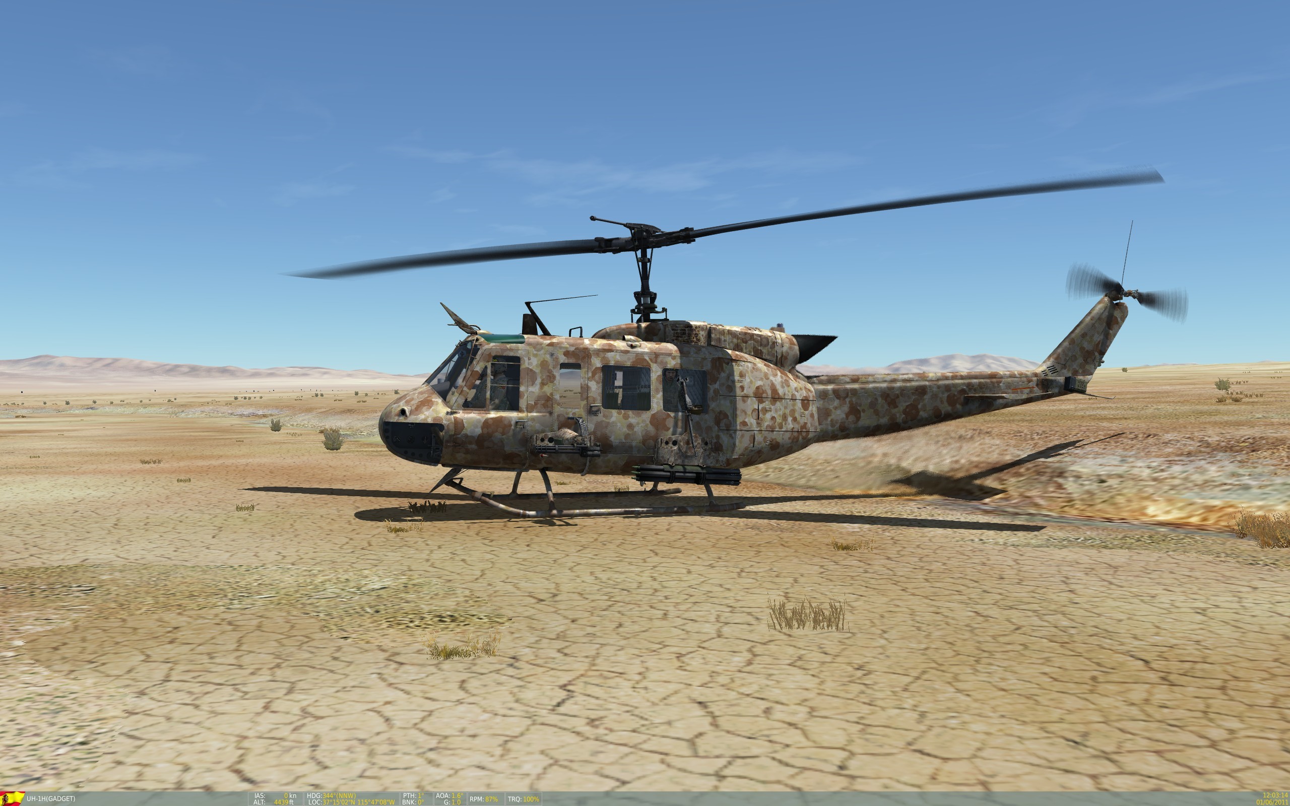 2560x1600 UH-1H Huey - No Markings - Octocamo Desert (CADPAT+MADPAT colors)  (Fictional)