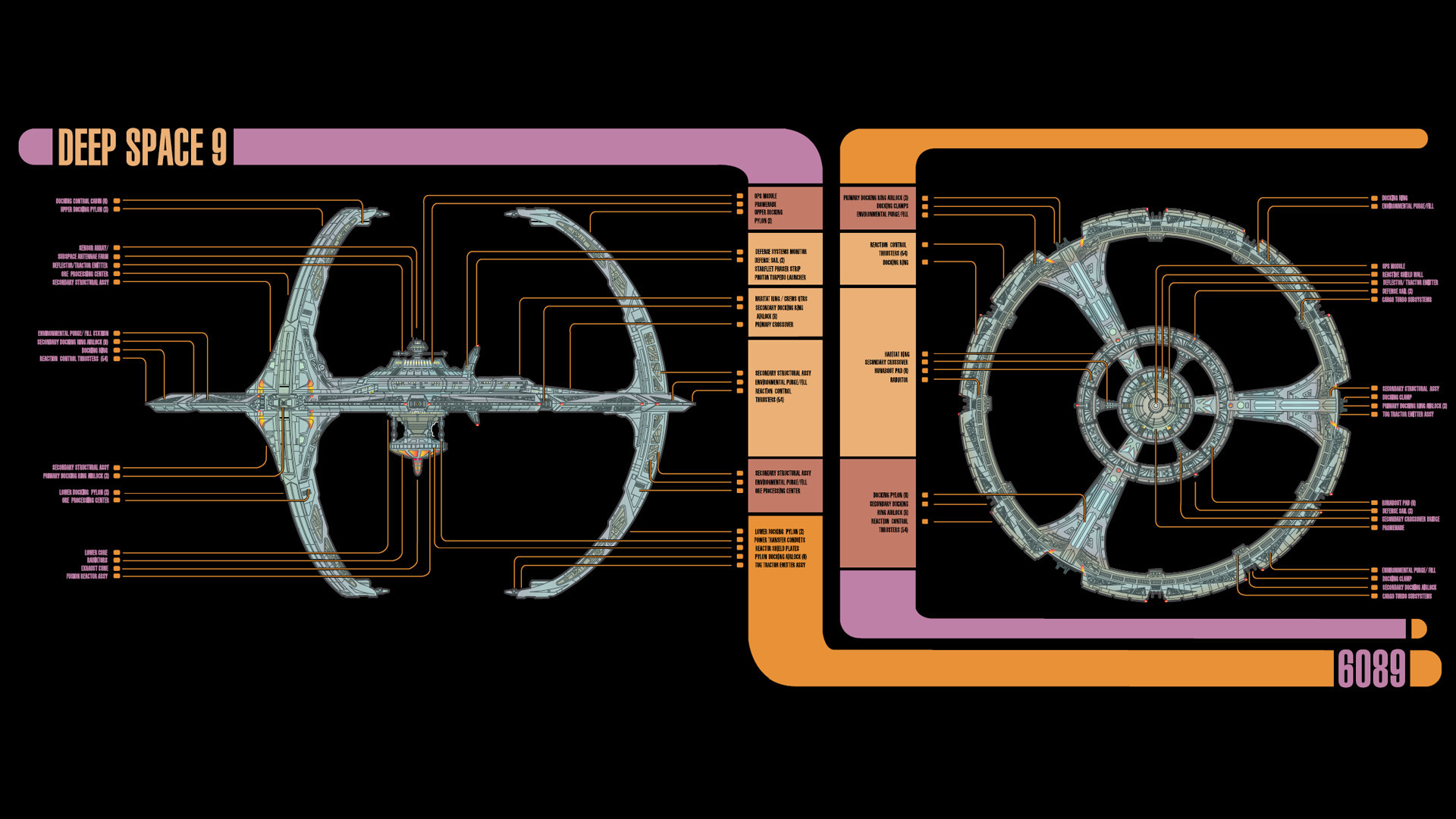 1920x1080 Star Trek Deep Space 9 Schematic