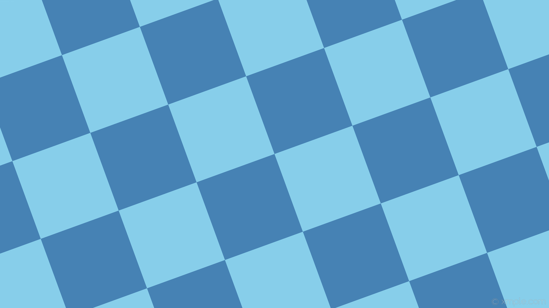 1920x1080 wallpaper checkered blue squares sky blue steel blue #87ceeb #4682b4  diagonal 20Â° 290px
