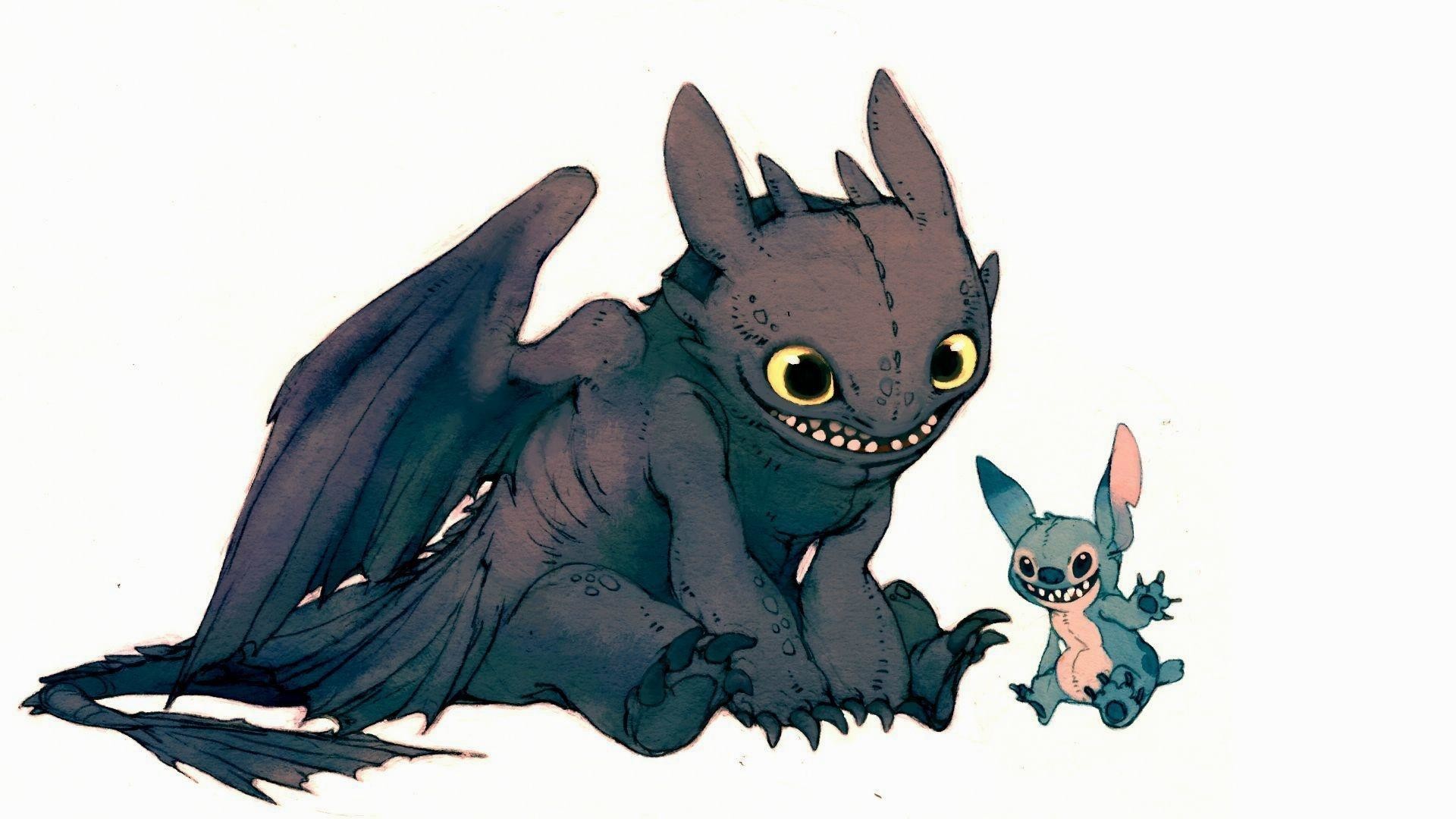 1920x1080 Toothless-and-stich-HD-cartoon-wallpaper