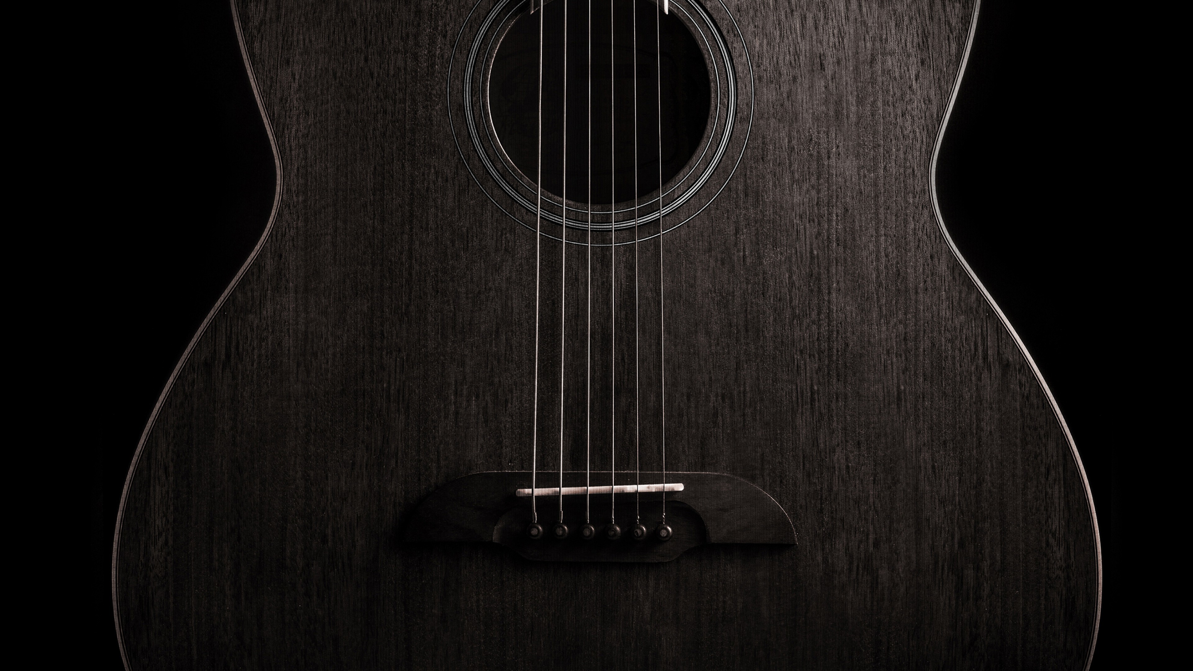 3840x2160 Guitar, Dark background, Huawei Mate 10, Stock, HD