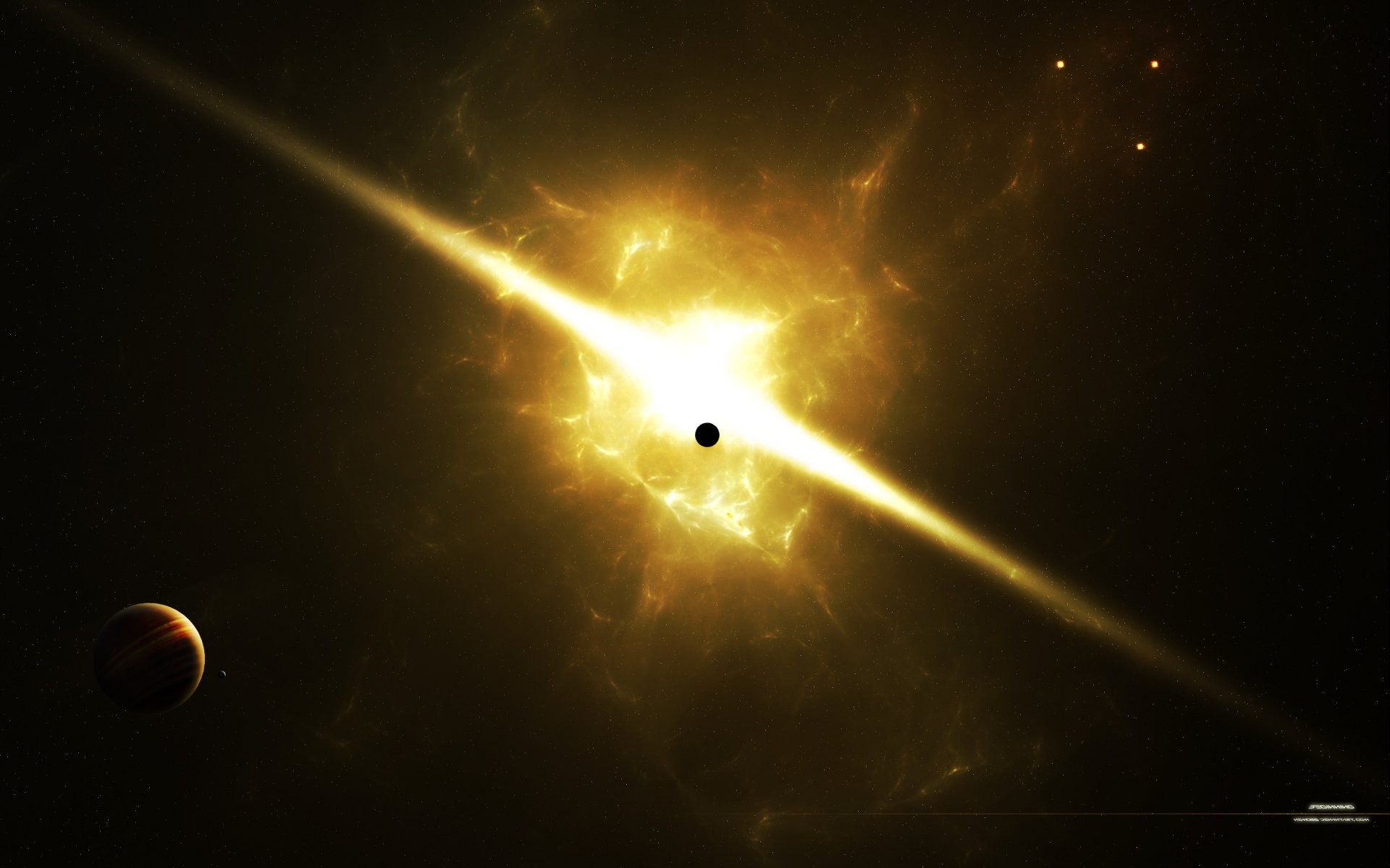 1920x1200 explosion supernova star bright light planet moon