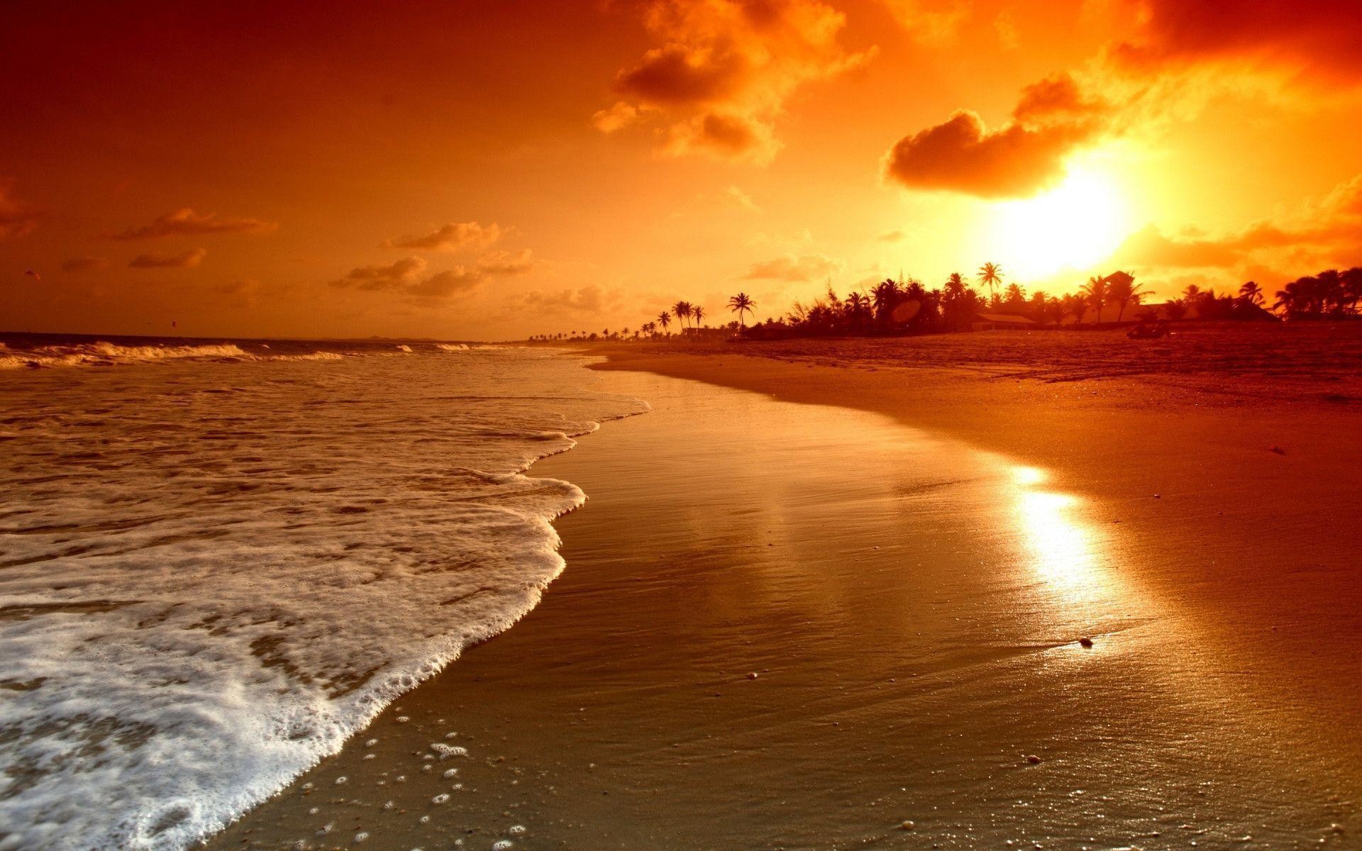 1920x1200 Sunset Beach HD Wallpapers | Beach sunset Desktop Images | Cool .
